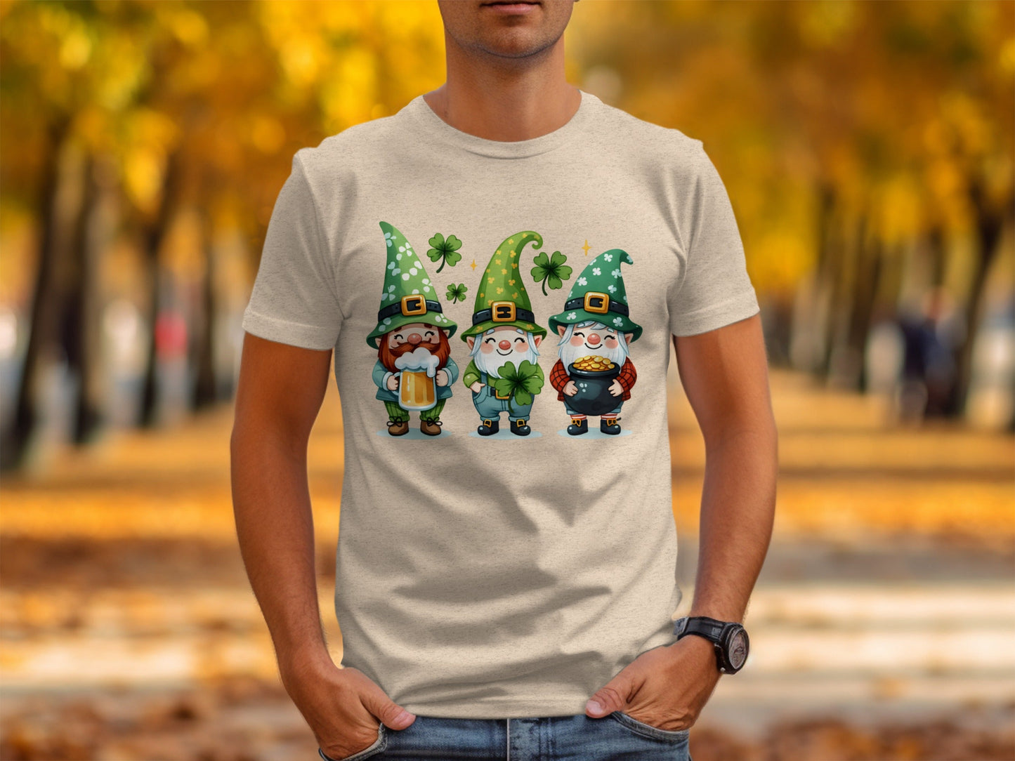 Lucky Gnome T-Shirts, St Patricks Day Shirt, Irish Gnome Shirt, Shamrock Shirt, St Paddys Day Apparel, Cute Gnomes T-Shirt