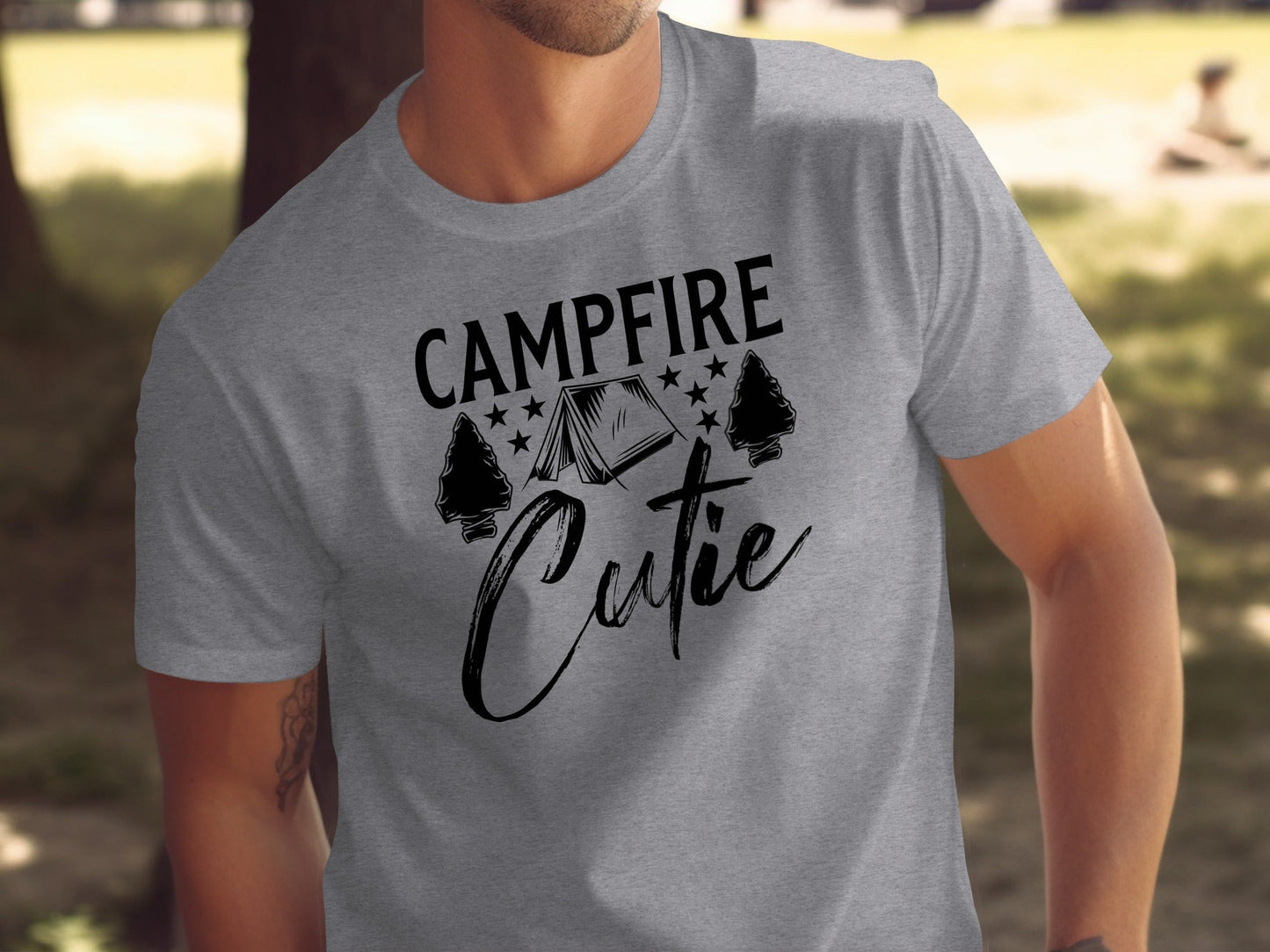 Campfire Cutie Tent Arrowheads Stars T-Shirt