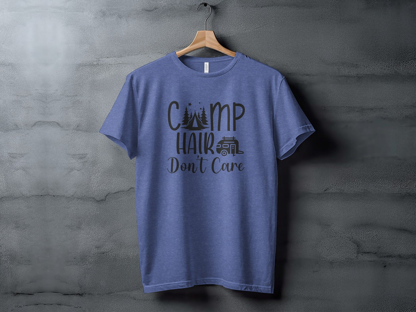 Camp Hair Dont Care Camping Summer Vacation T-Shirt