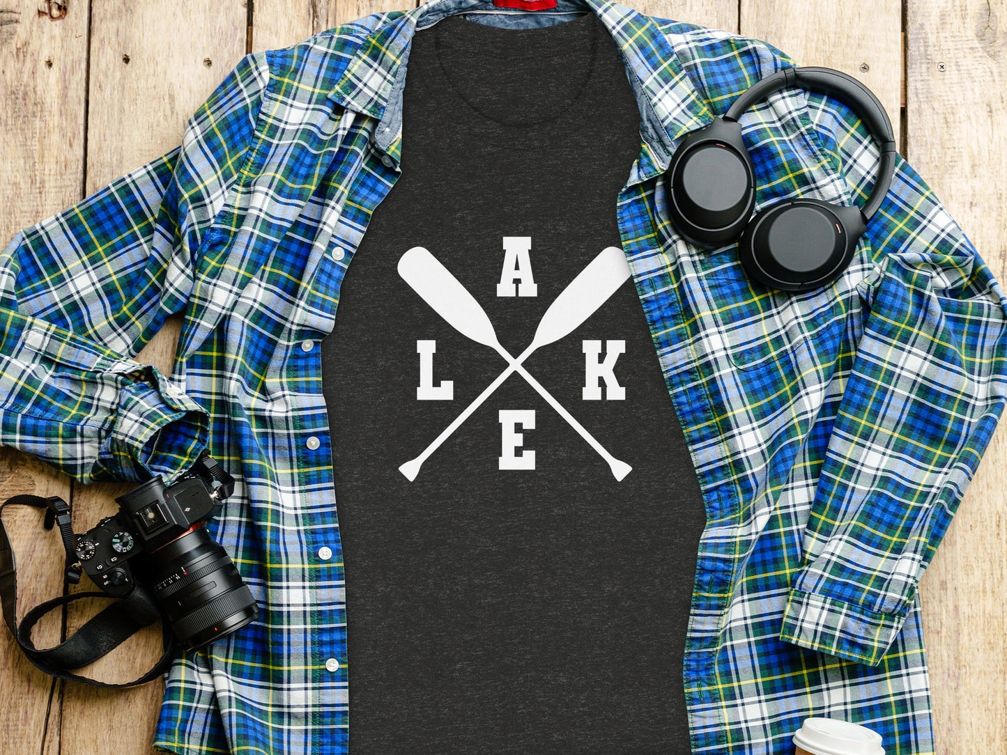 A Lake With Paddle Outdoors Adventure Summer Vacation T-Shirt