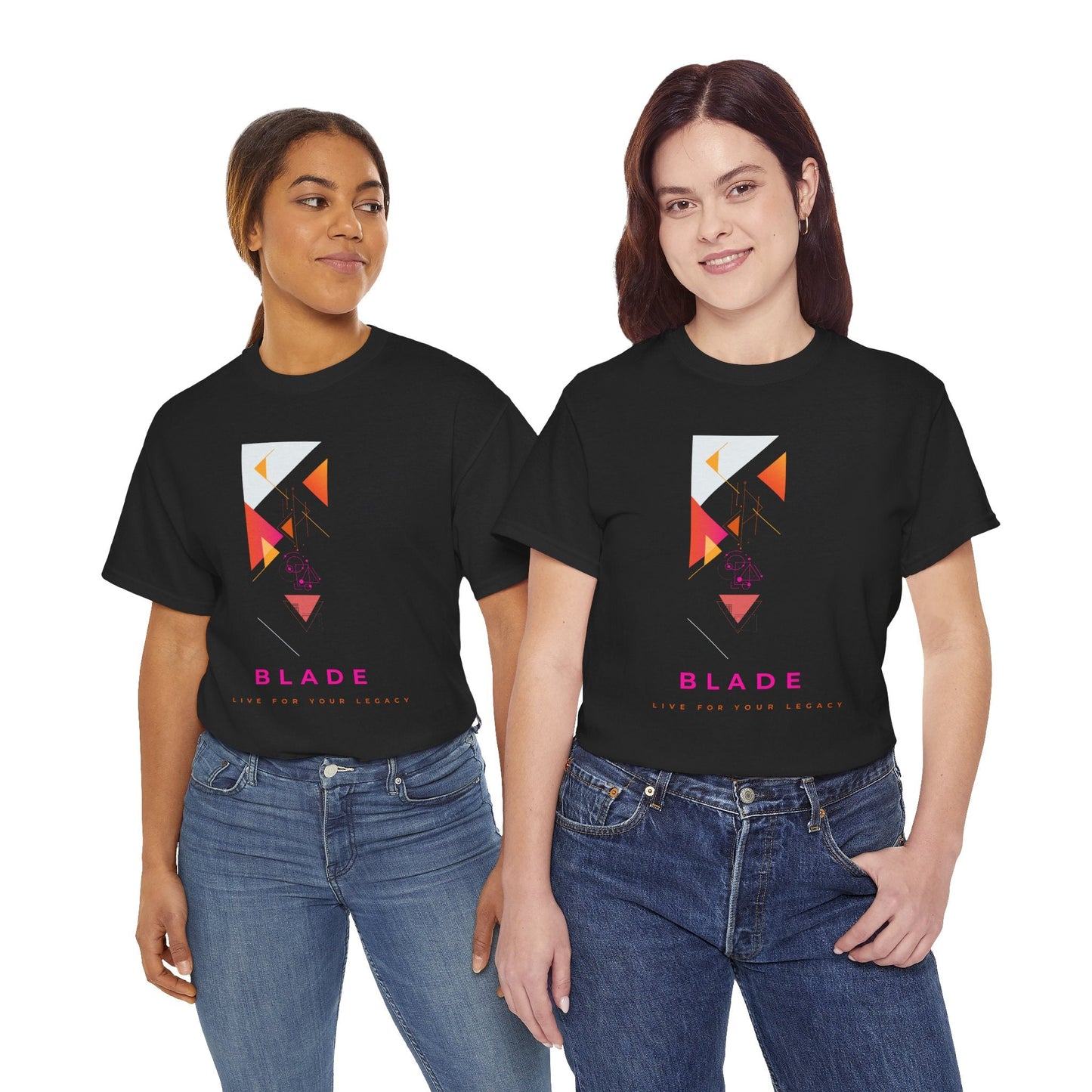 Geometric Odyssey  Pink/Orange T-Shirt