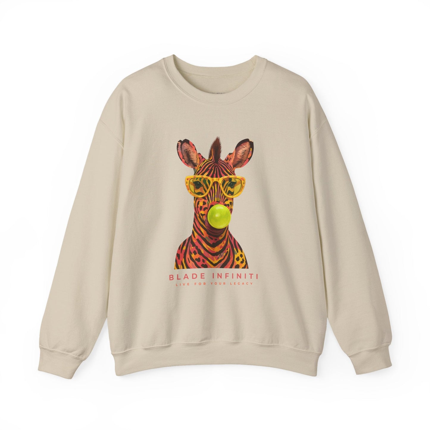 Zebra Pop Unisex Crewneck Sweater