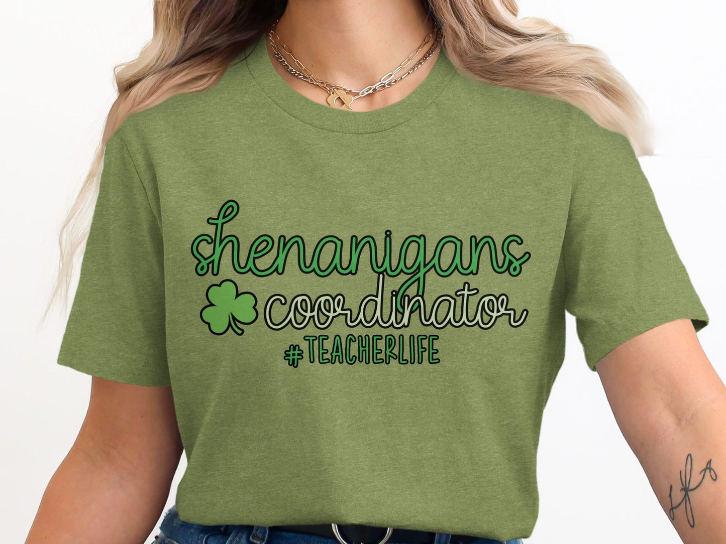 Shenanigans Coordinator Plus Teacher Life St Patrick T-Shirt