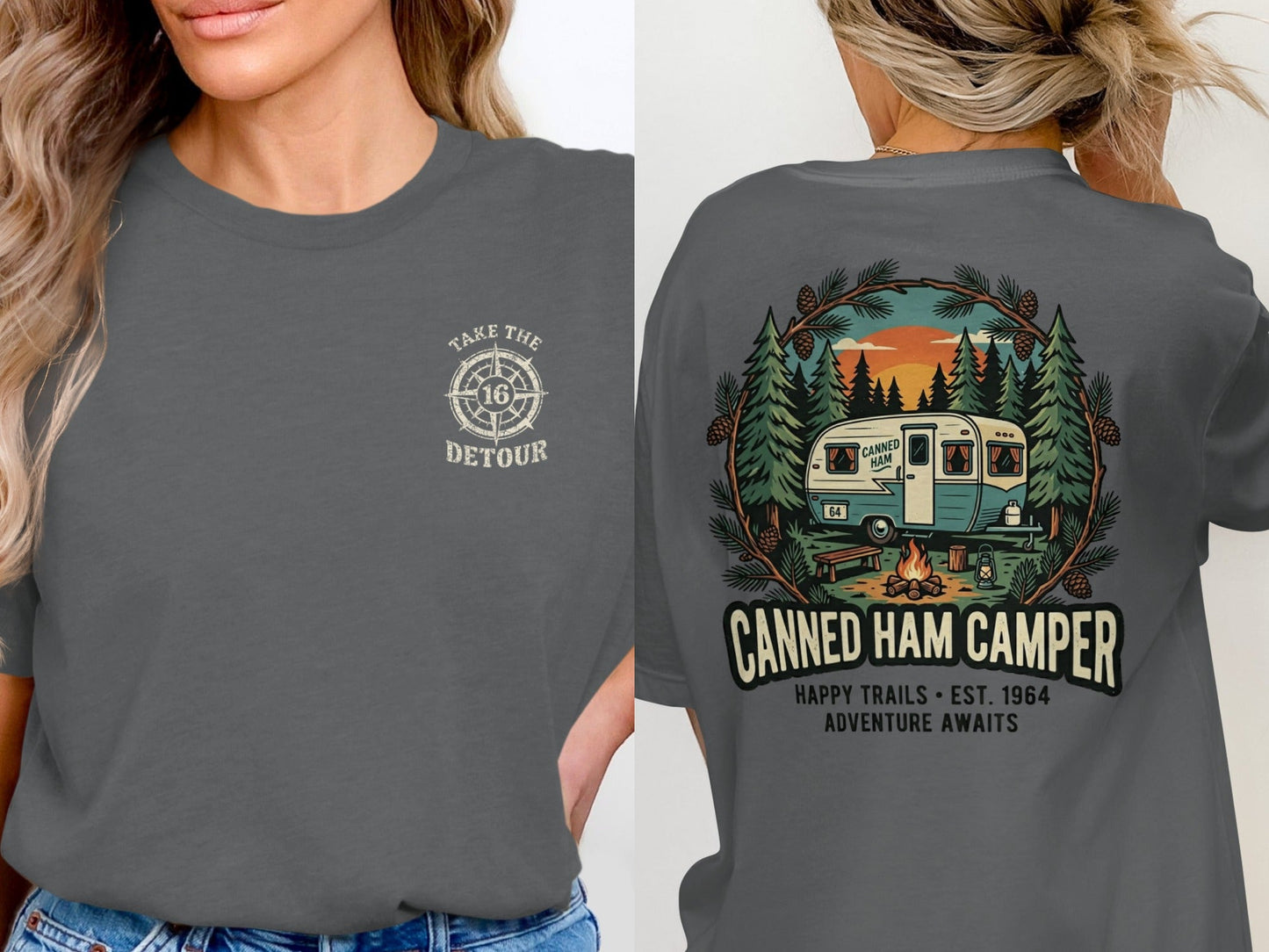 Happy Trails Canned Ham Camper T-Shirt