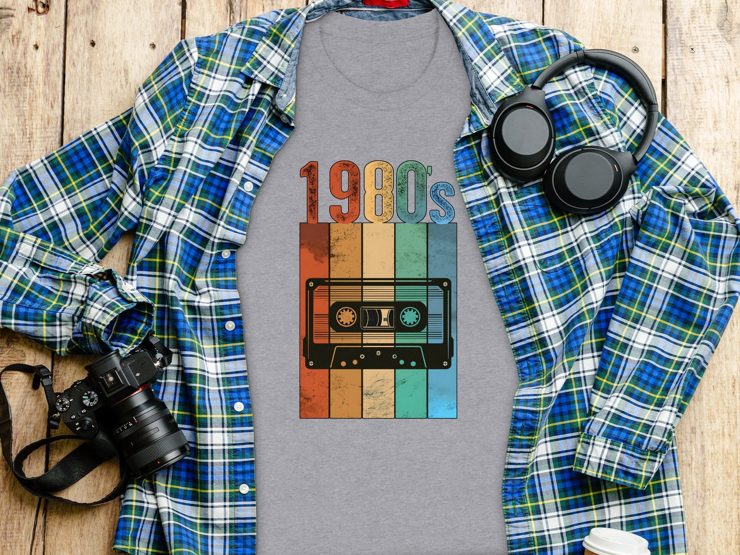 Vintage 1980s Retro Cassette Tape Cool Design T-Shirt