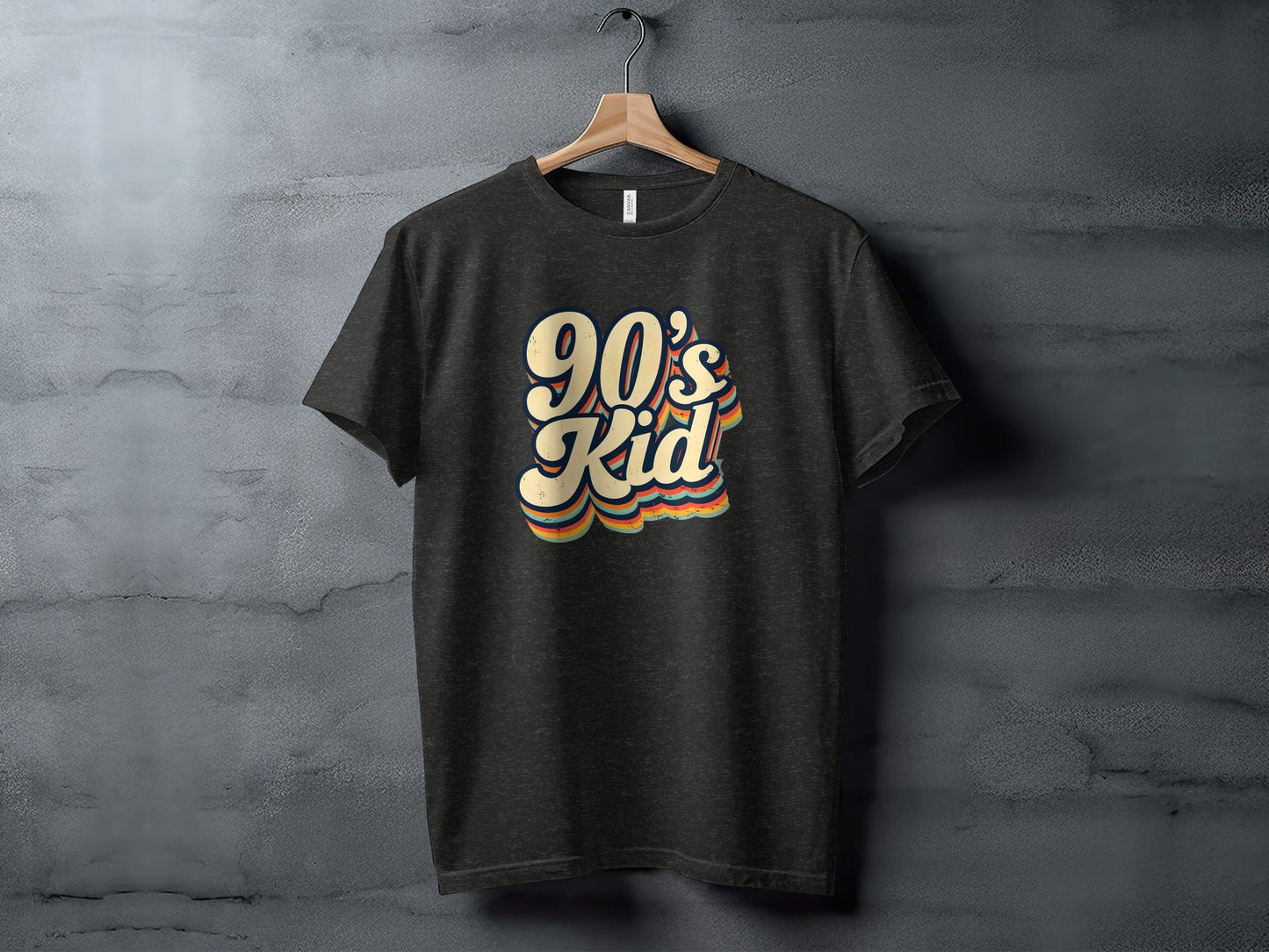 Retro 90s Kid Layered Text Design Trendy Cool Style T-Shirt