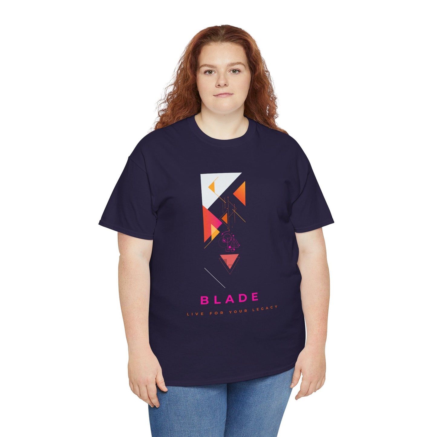 Geometric Odyssey  Pink/Orange T-Shirt