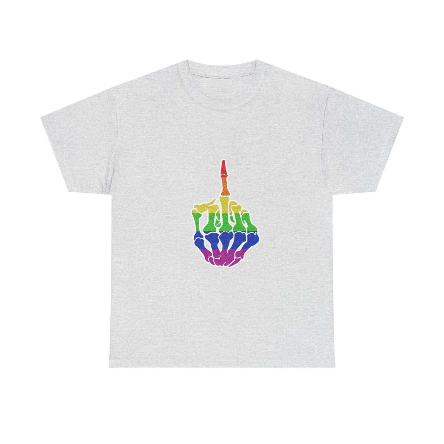Rainbow Rebellion Skeleton Hand Unisex Cotton Top