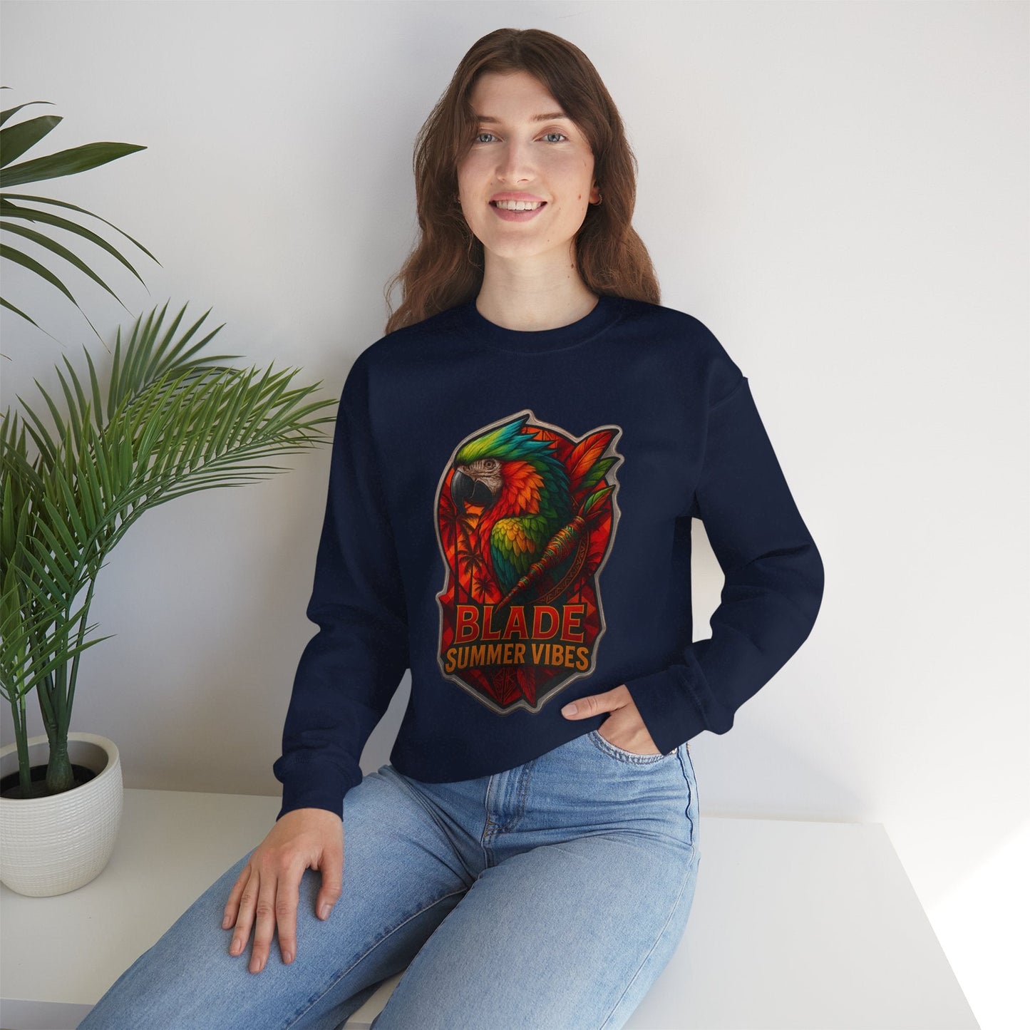 Aztec Parrot Unisex Crewneck Sweater