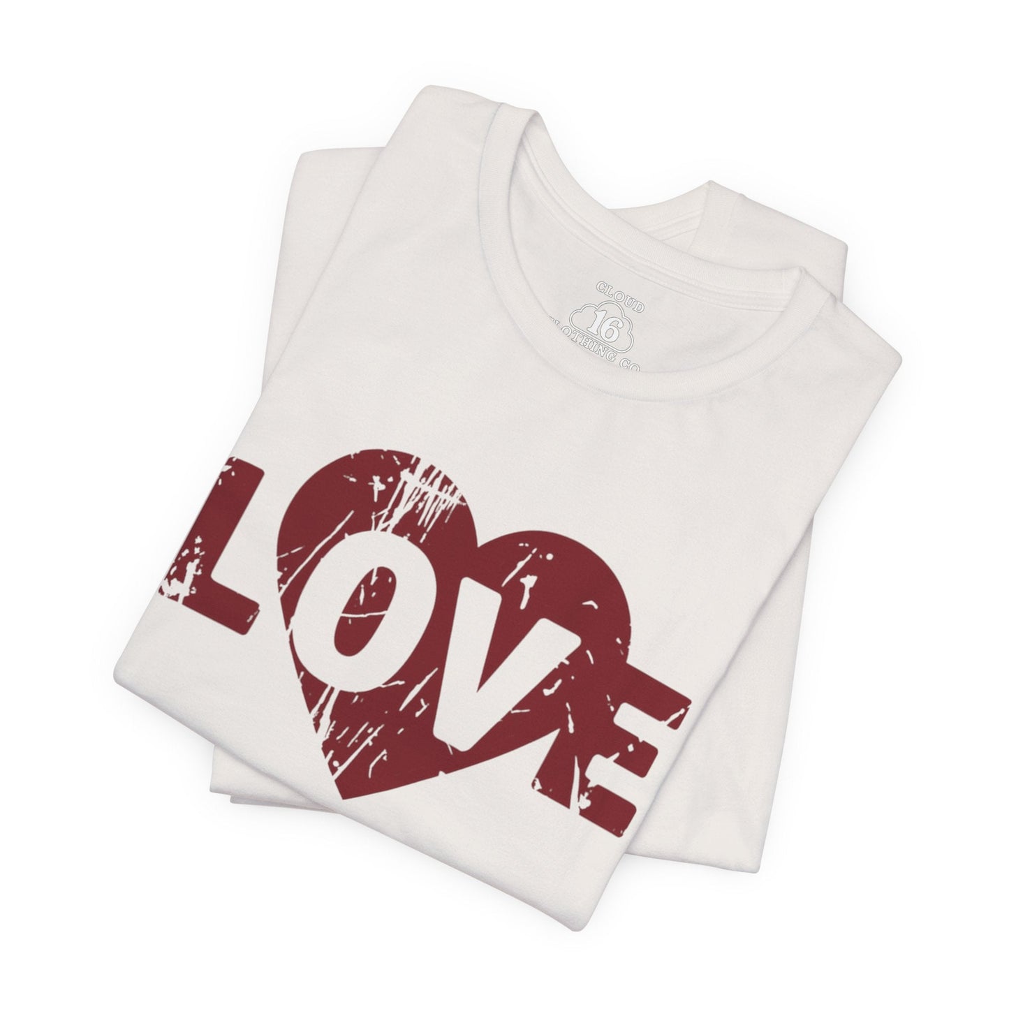 Love T-Shirt - Vintage Distressed Heart Graphic Tee - Romantic Couples Shirt