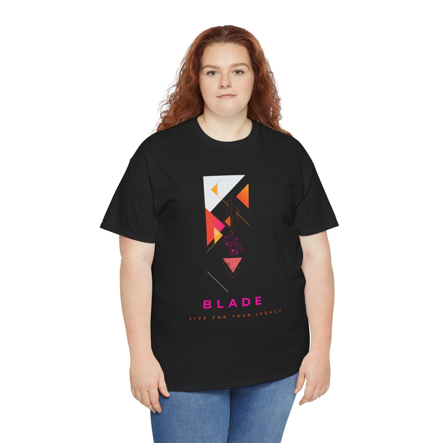 Geometric Odyssey  Pink/Orange T-Shirt
