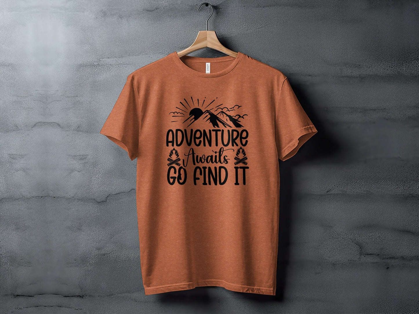 Adventure Awaits Go Find It Outdoorsy Graphic T-Shirt