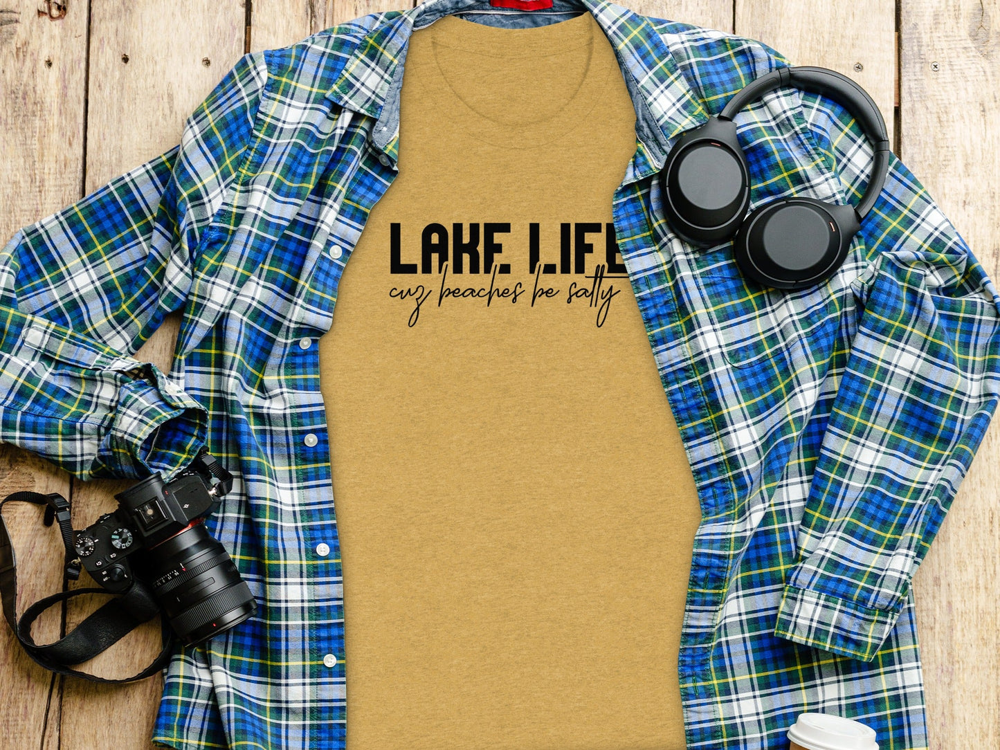Lake Life Cuz Beaches Be Salty Funny Statement T-Shirt