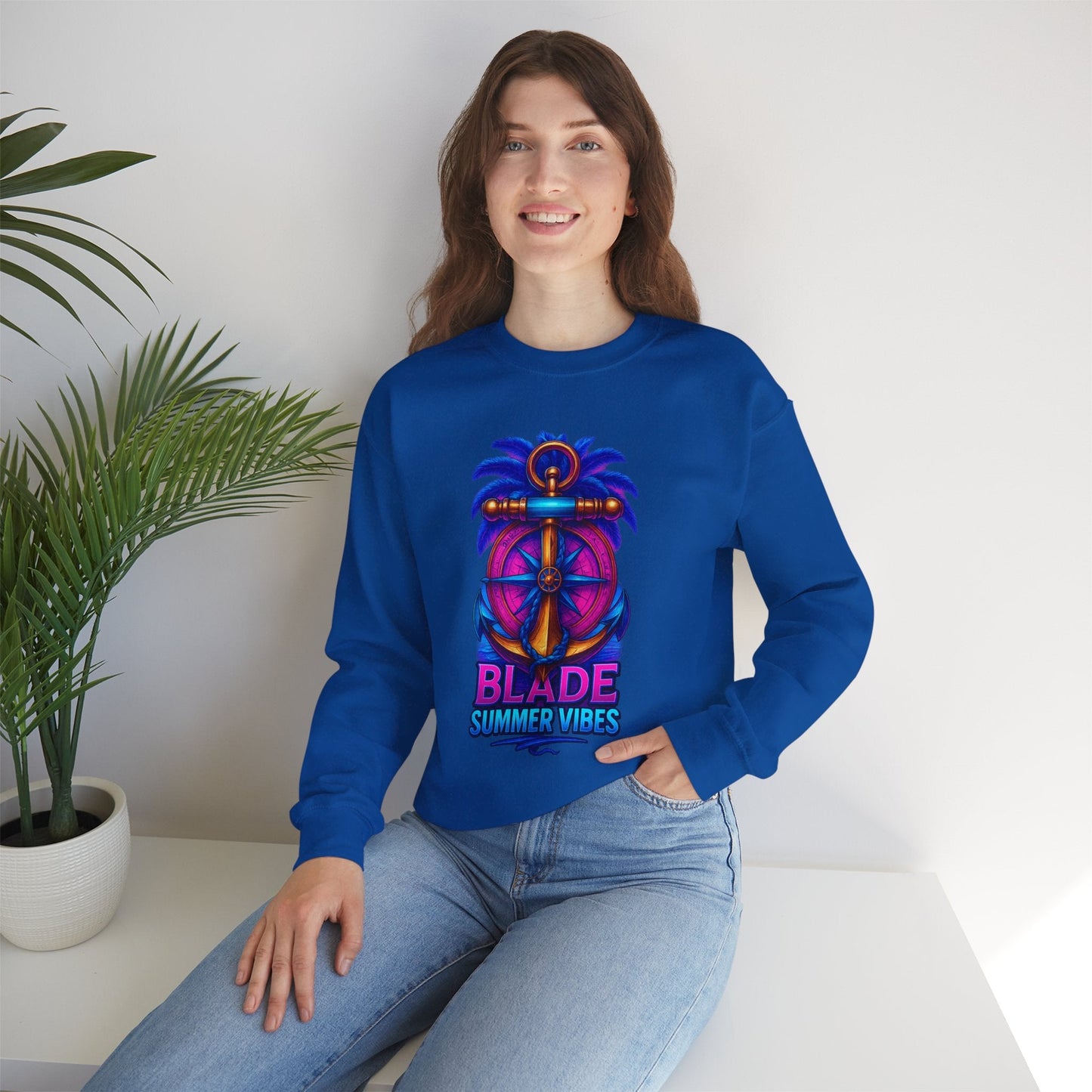 Anchor Compass Unisex Crewneck Sweater
