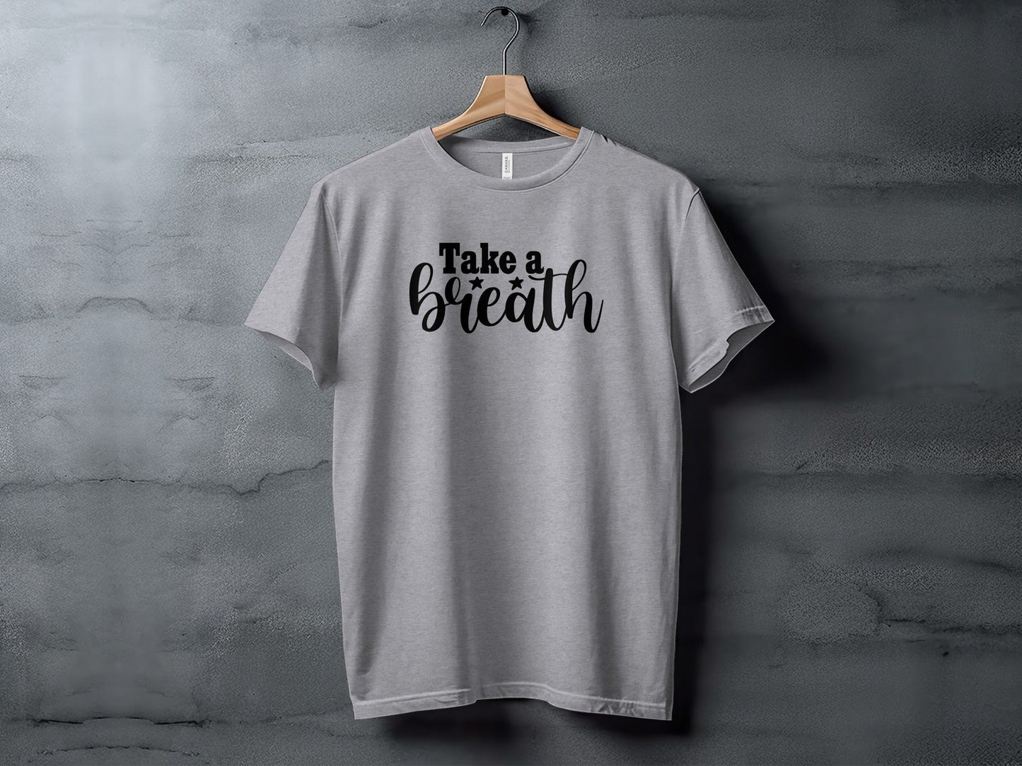 Take a Breath Graphic Two Stars Design Inspiration T-Shirt