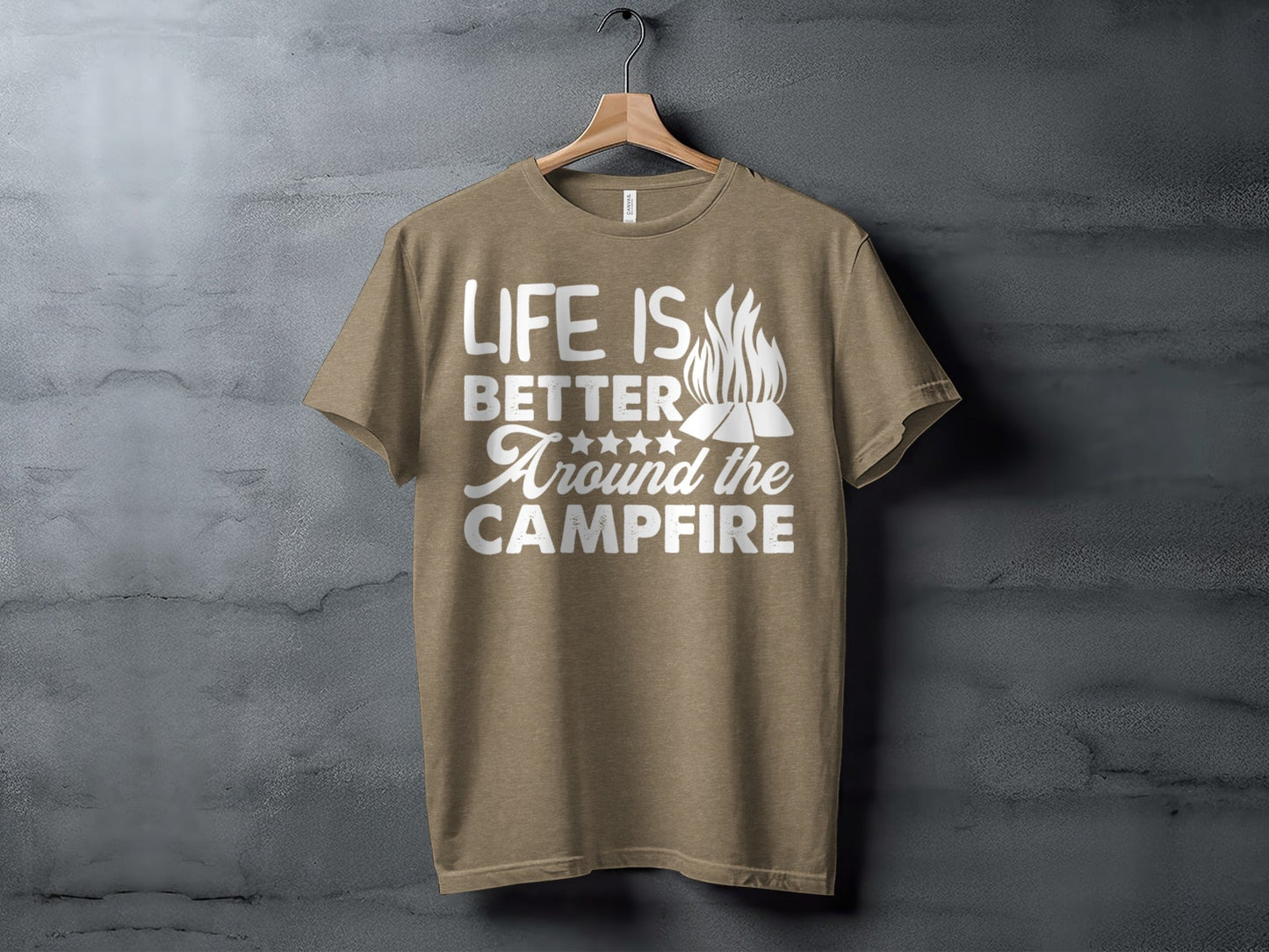 Life Is Better Around The Campfire Graphic Print T-Shirt
