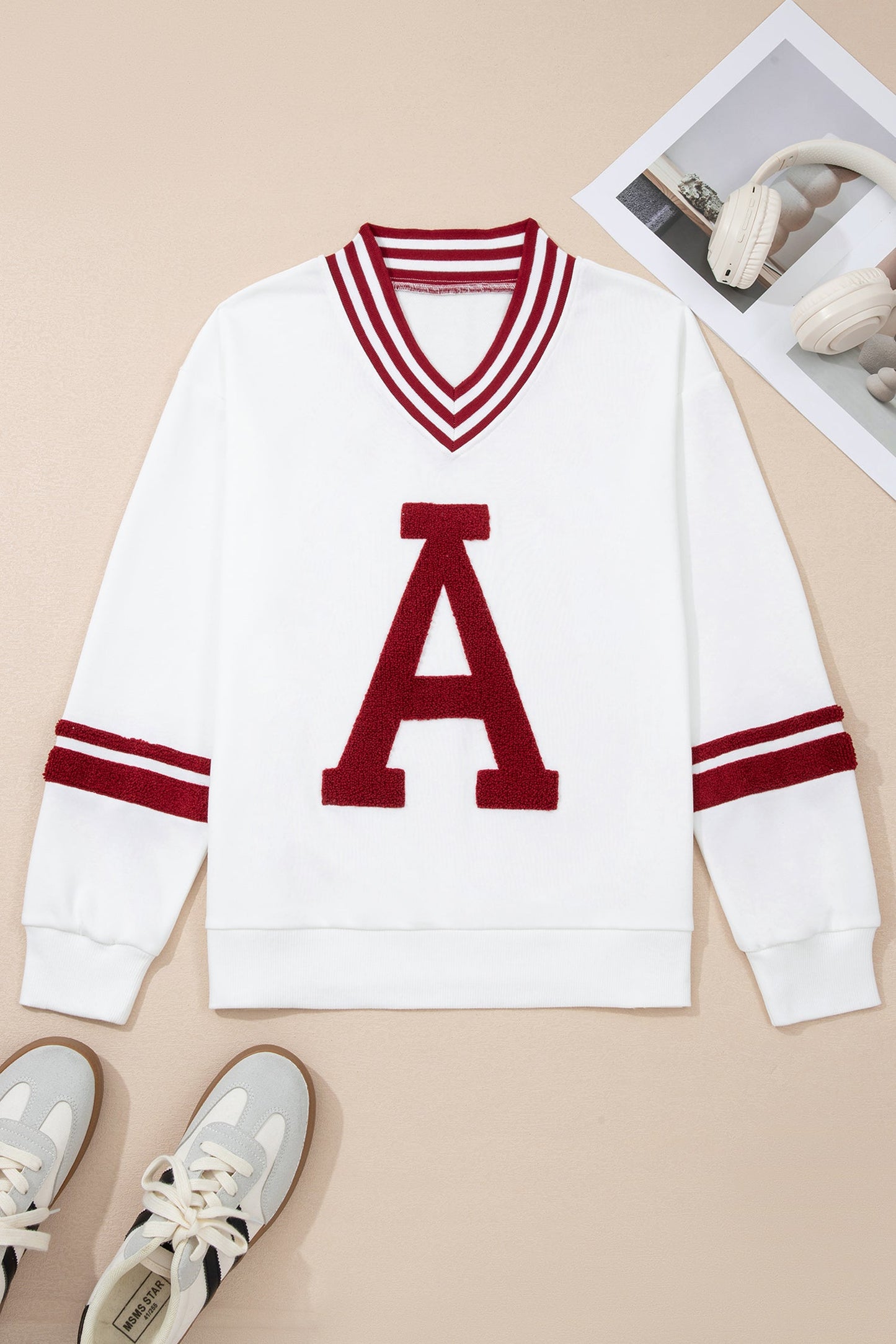 Esme Striped Puff Sleeve Sweatshirt
