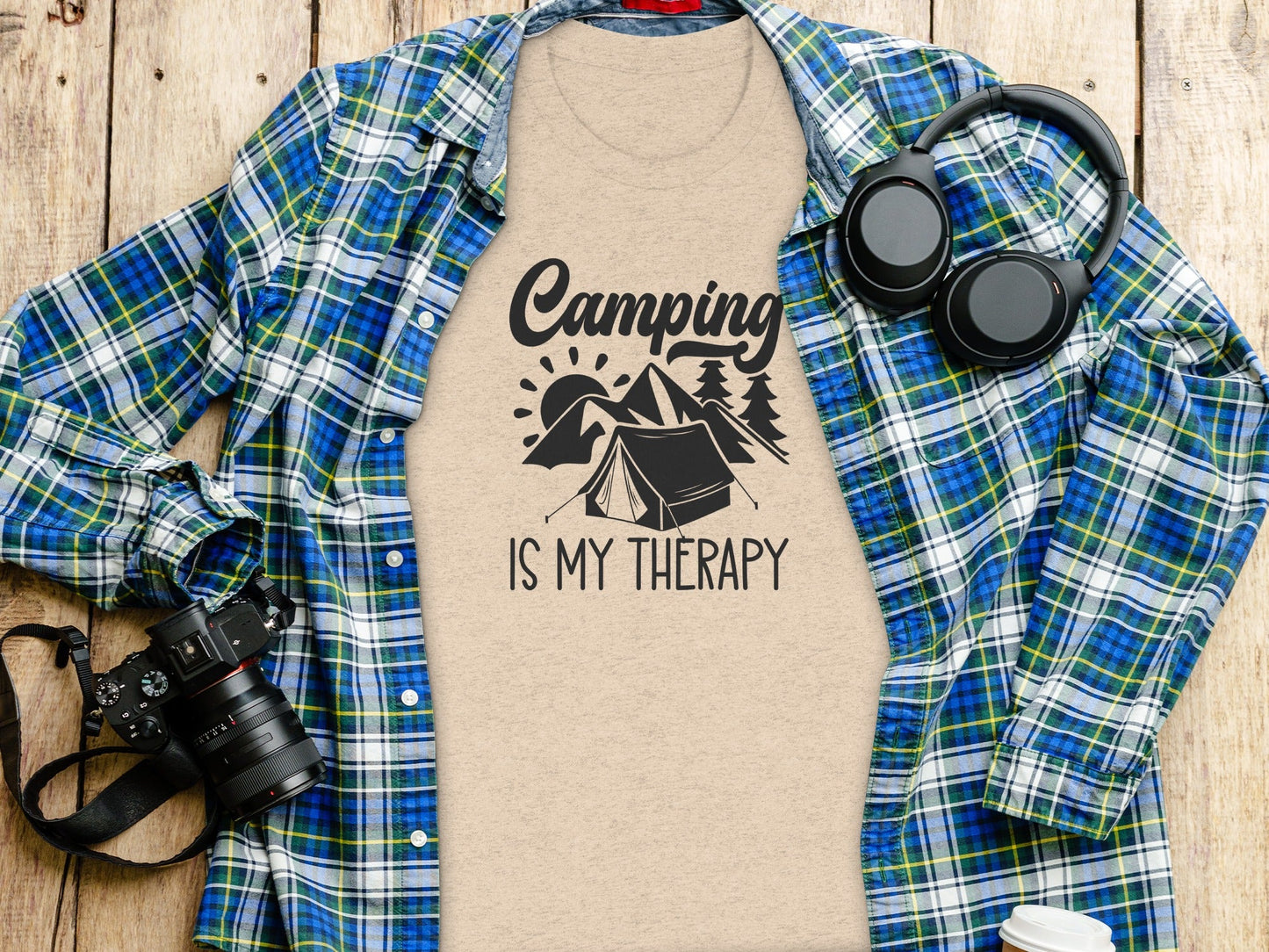 Camping Is My Therapy Nature Lover Outdoor Camping T-Shirt