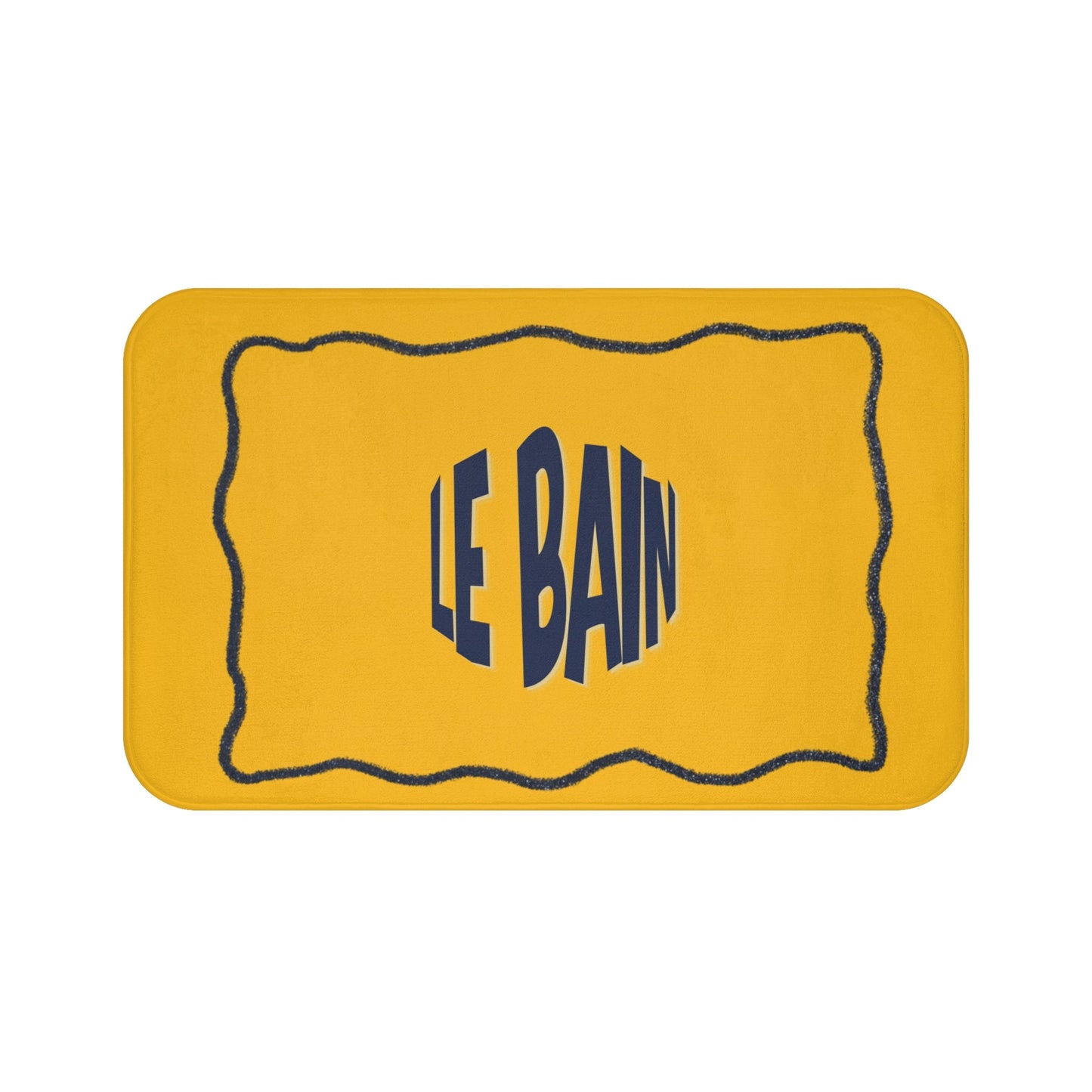Le Bain Orange & Blue  Bath Mat |  French Bathroom Mat