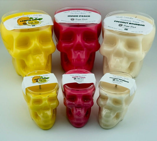 Cocktail Time Skull Candles