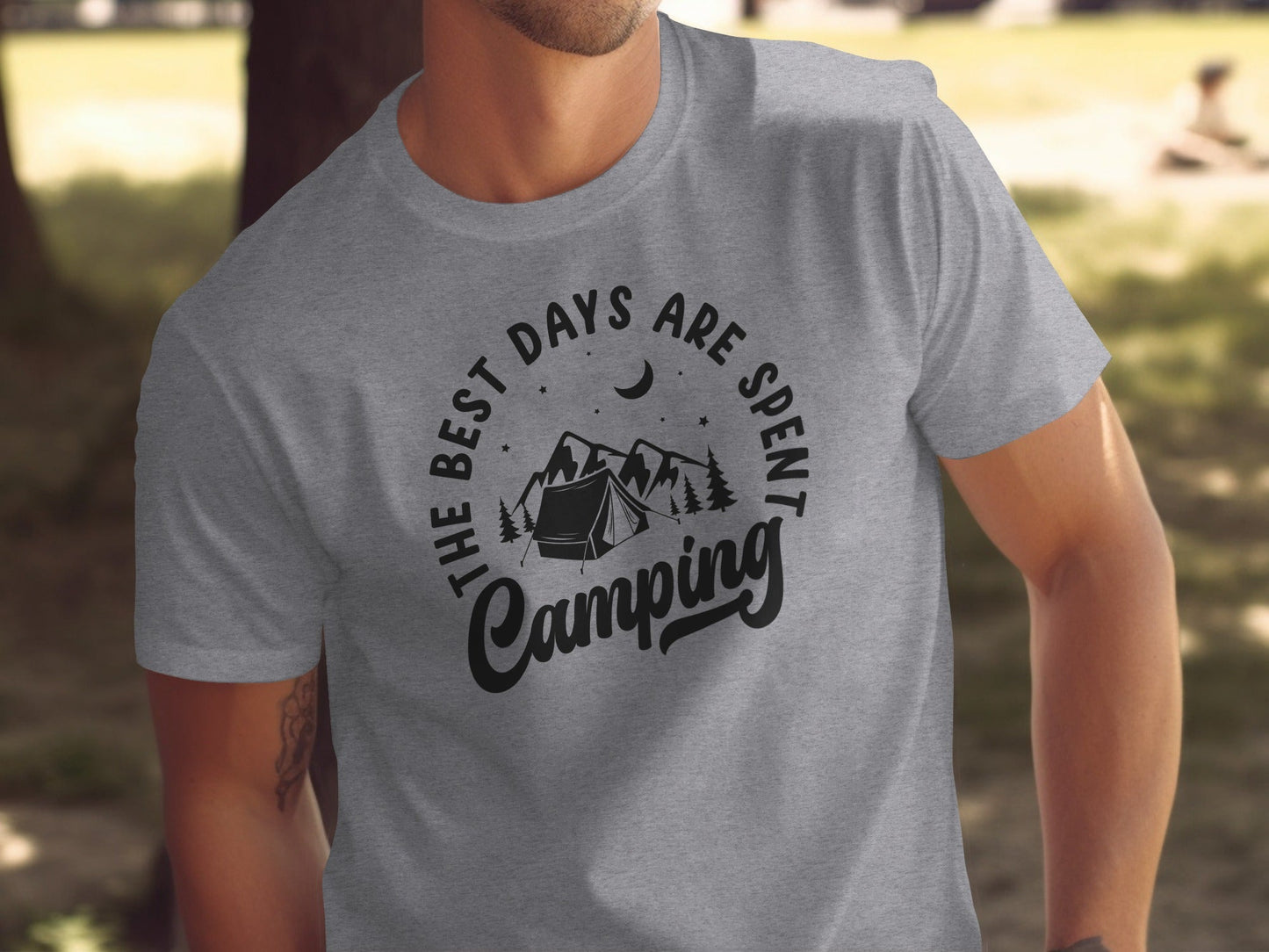 The Best Days Are Spent Camping Graphic Print T-Shirt