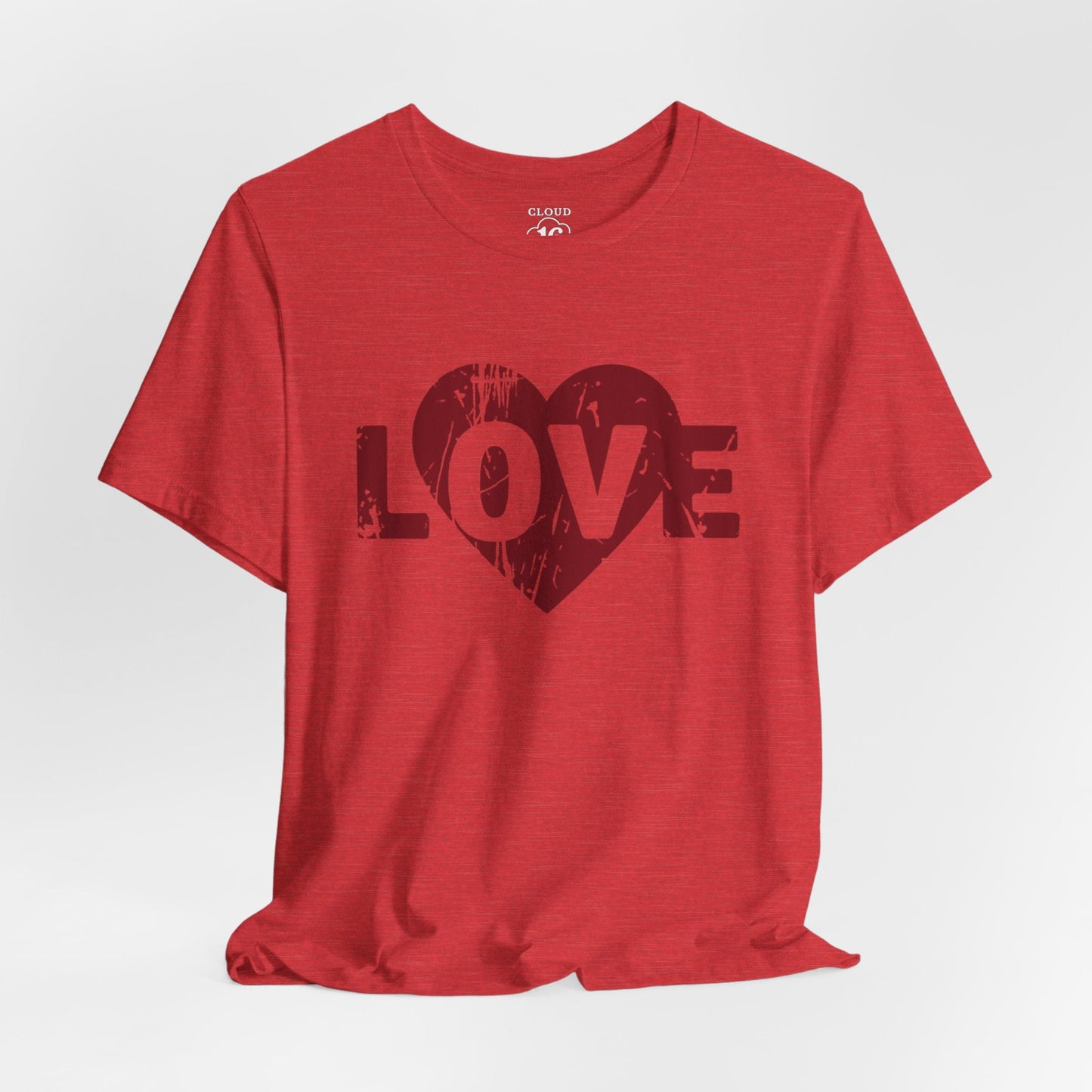 Love T-Shirt - Vintage Distressed Heart Graphic Tee - Romantic Couples Shirt