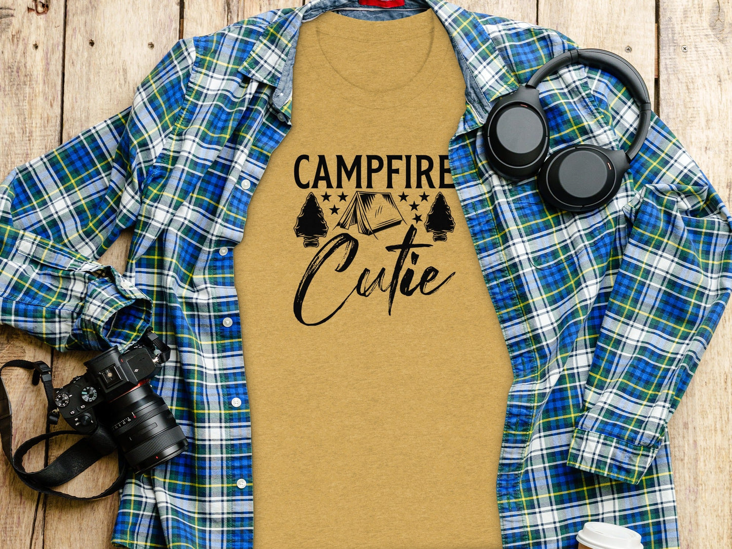 Campfire Cutie Tent Arrowheads Stars T-Shirt