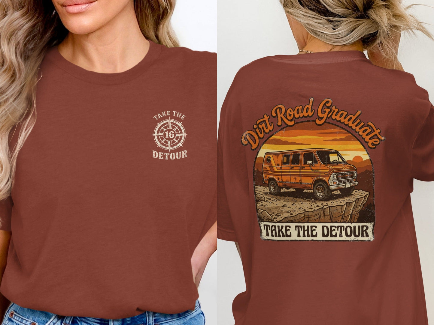 Dirt Road Graduate Vintage Van Life T-Shirt