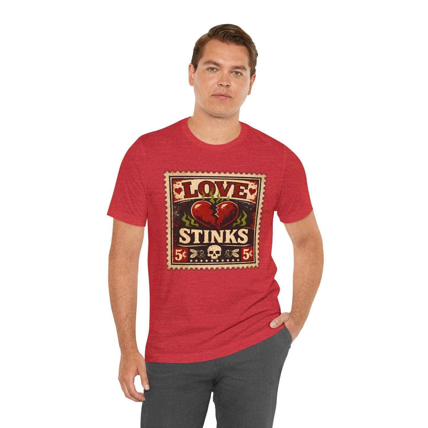 Love Stinks Postage Stamp Tee T-Shirt