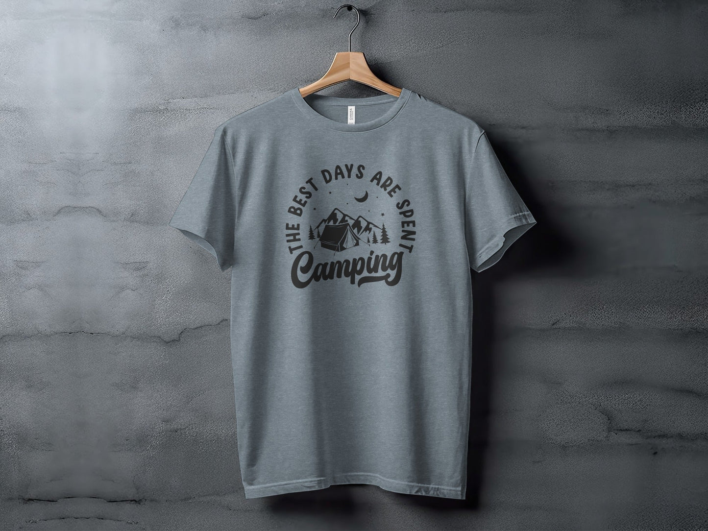 The Best Days Are Spent Camping Graphic Print T-Shirt