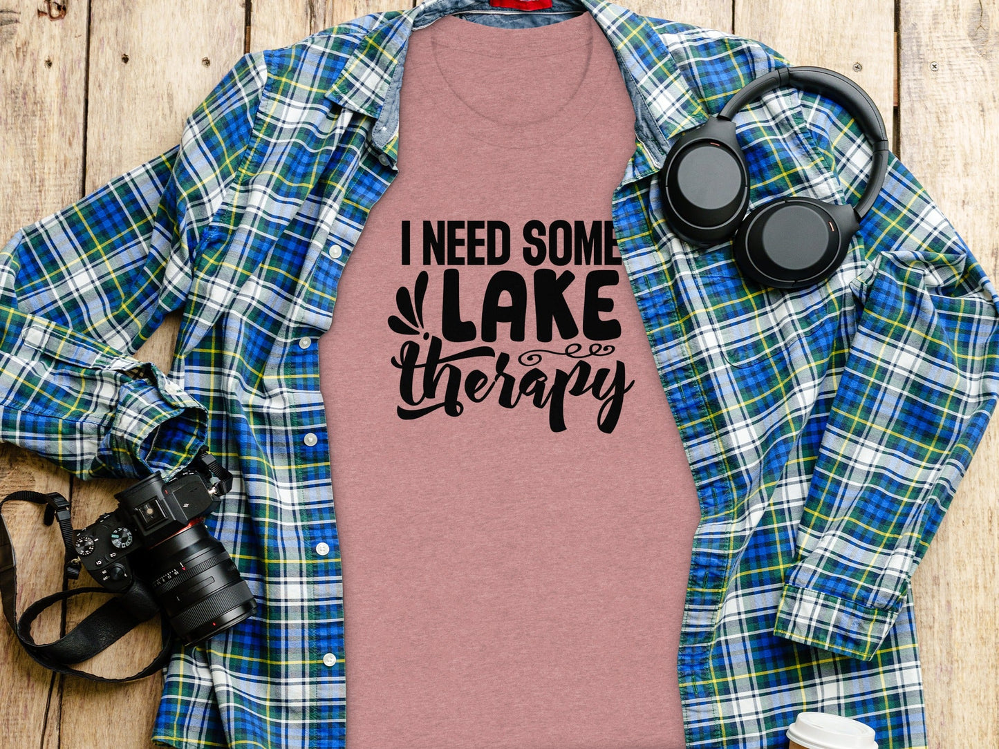 I Need Some Lake Therapy Relaxing Lake Scene T-Shirt
