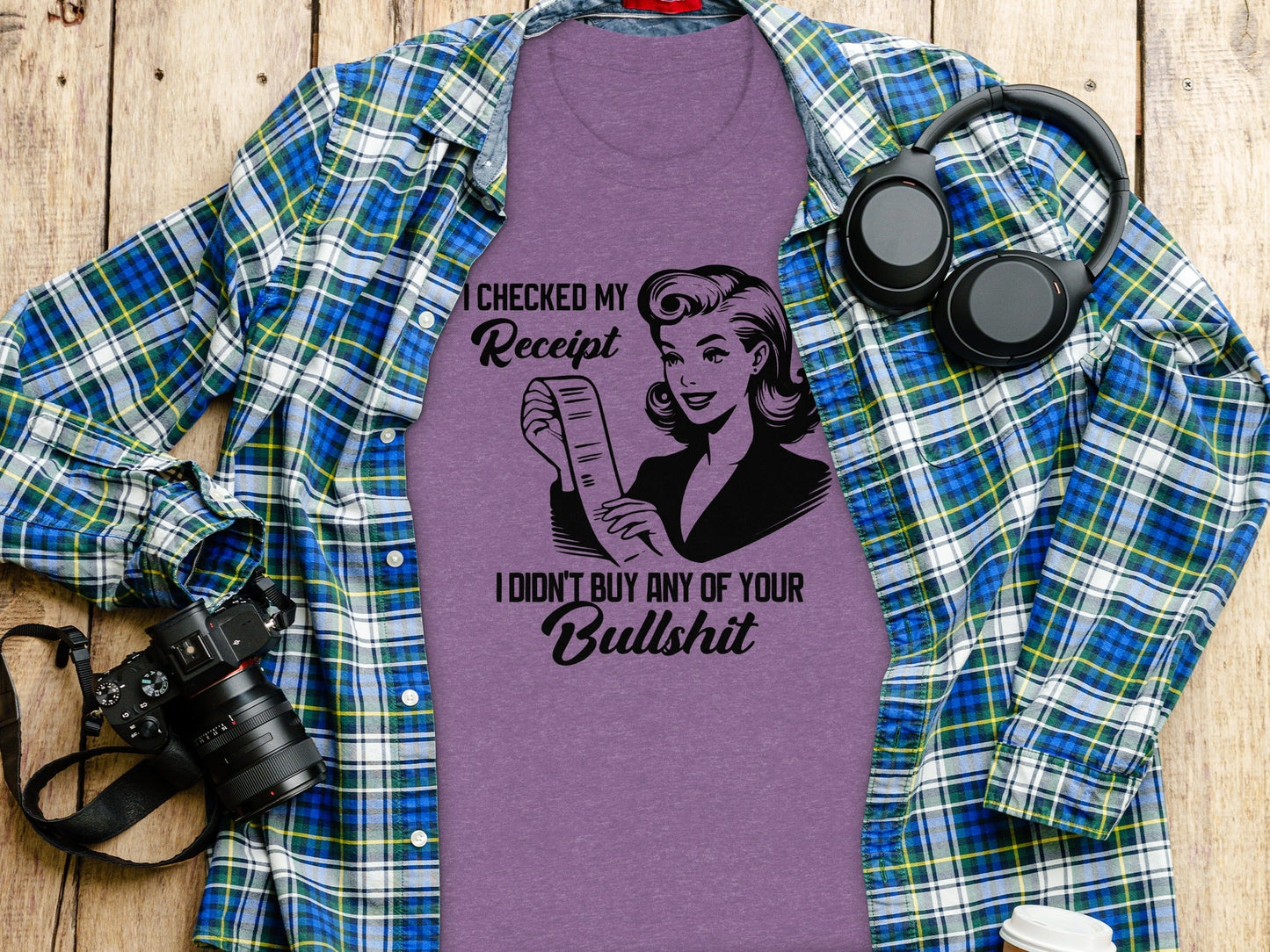 I Checked My Receipt No Bullshit Retro Woman T-Shirt