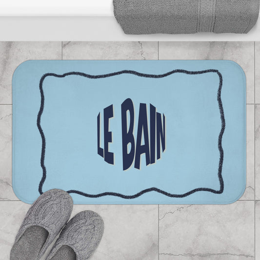 Le Bain Baby Blue Bath Mat |  French Bathroom Mat