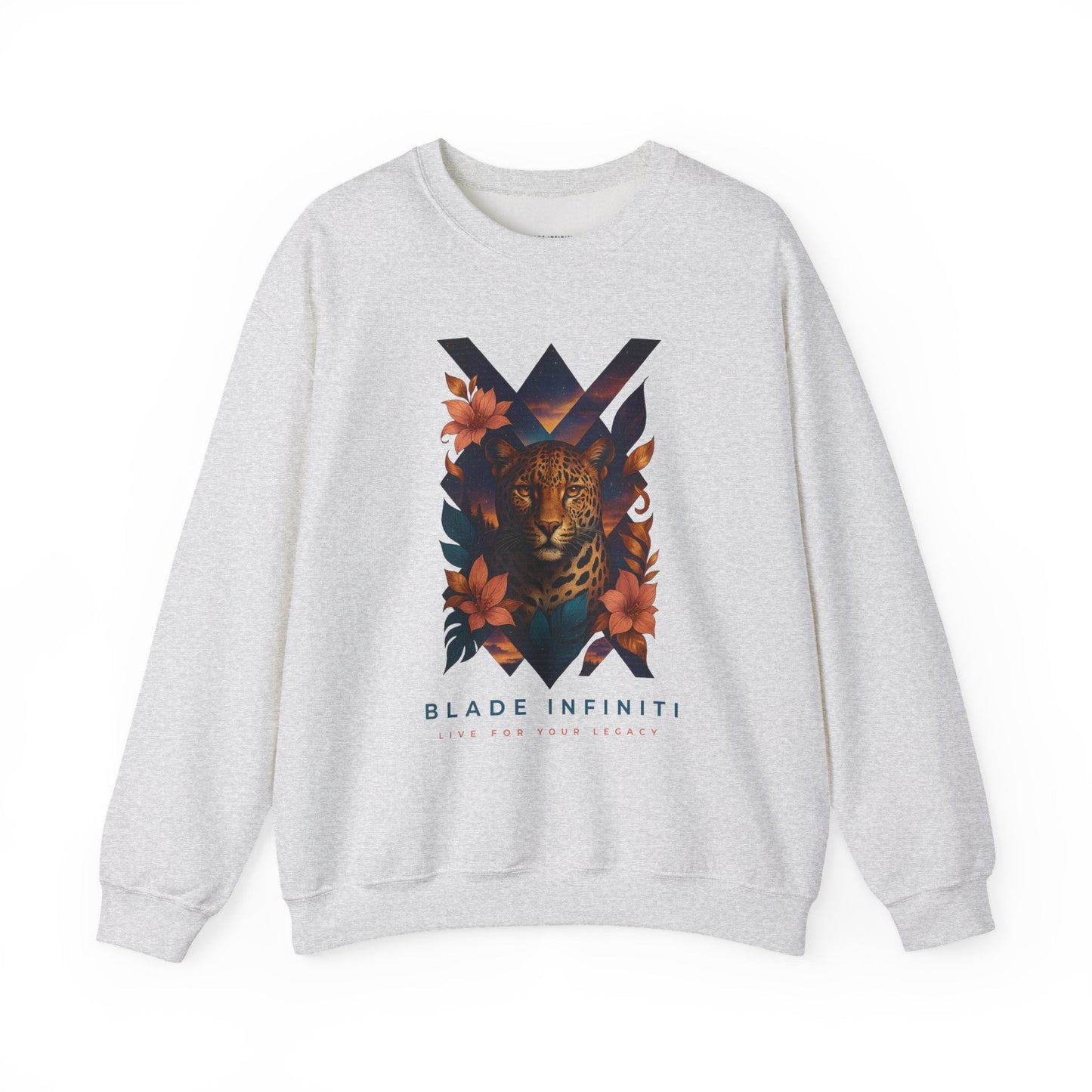 Galactic Jungle Leopard Unisex Crewneck Sweater