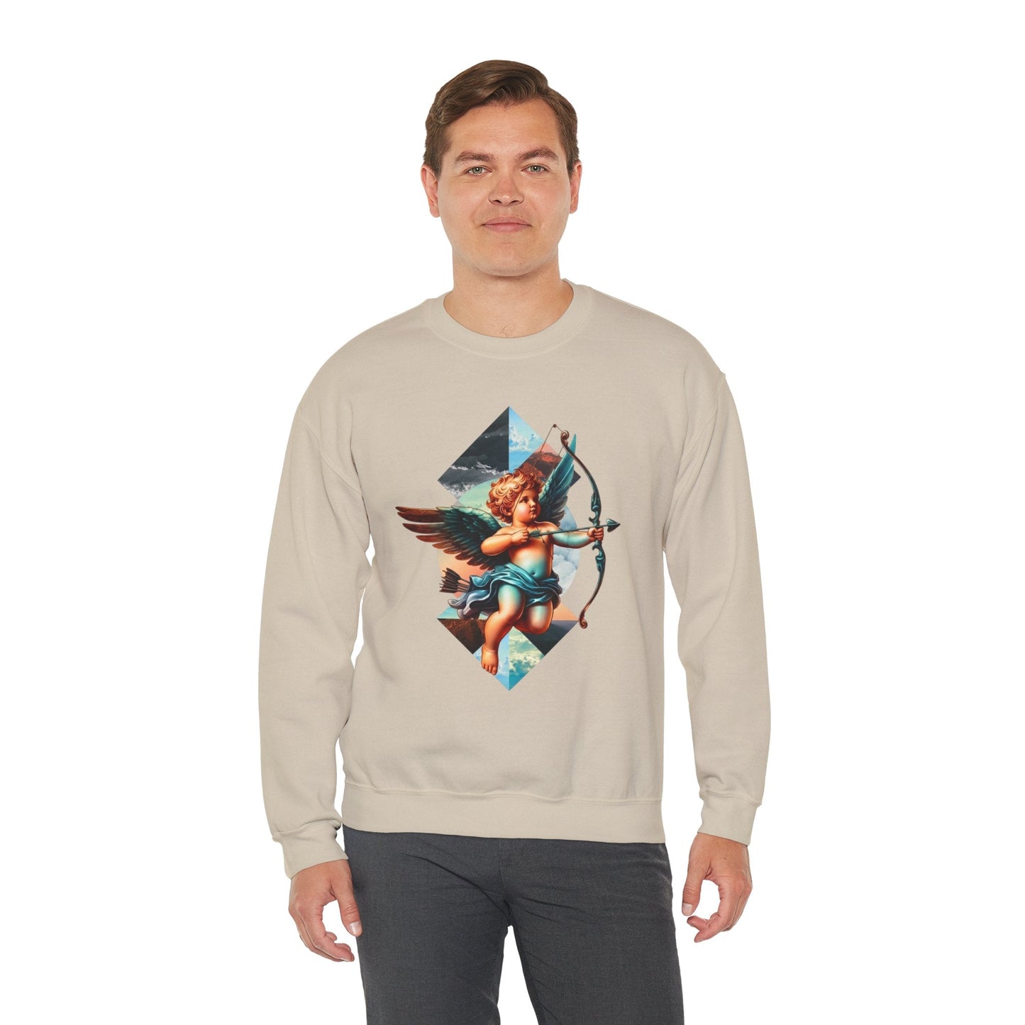 Cupid's Bow Blue + Arrow - Love, Infiniti Unisex Crewneck Sweater
