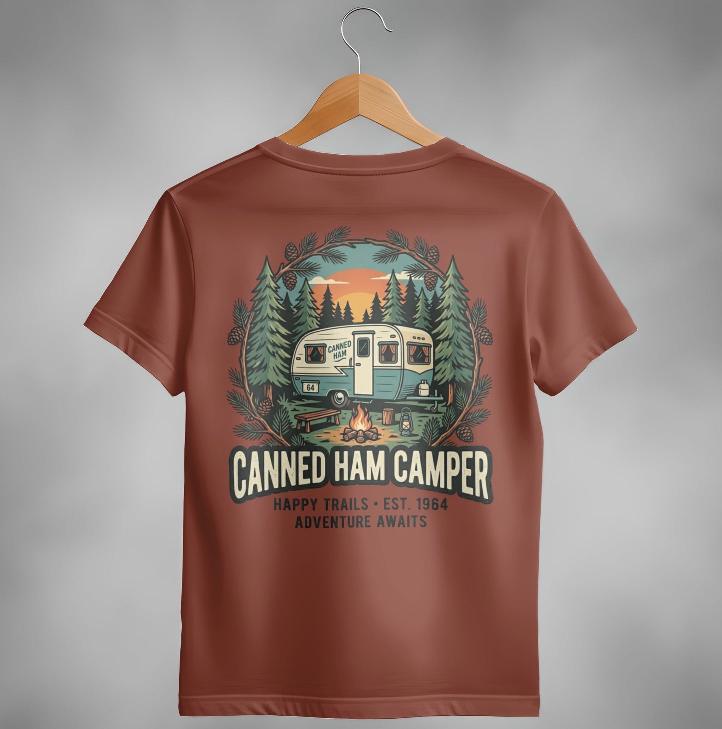 Happy Trails Canned Ham Camper T-Shirt
