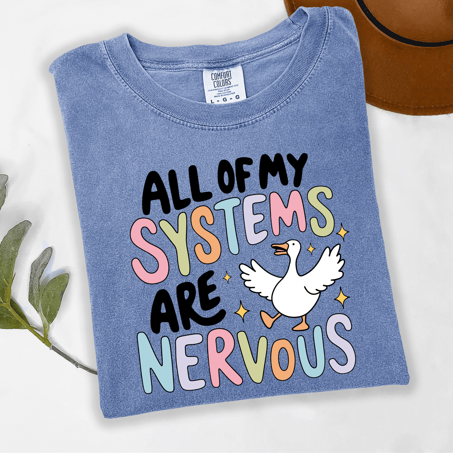 All My Systems Are Nervous Crewneck Sweatshirt | Funny Anxiety Sweatshirt | Mental Health Graphic Crewneck | Cozy Unisex Pullover