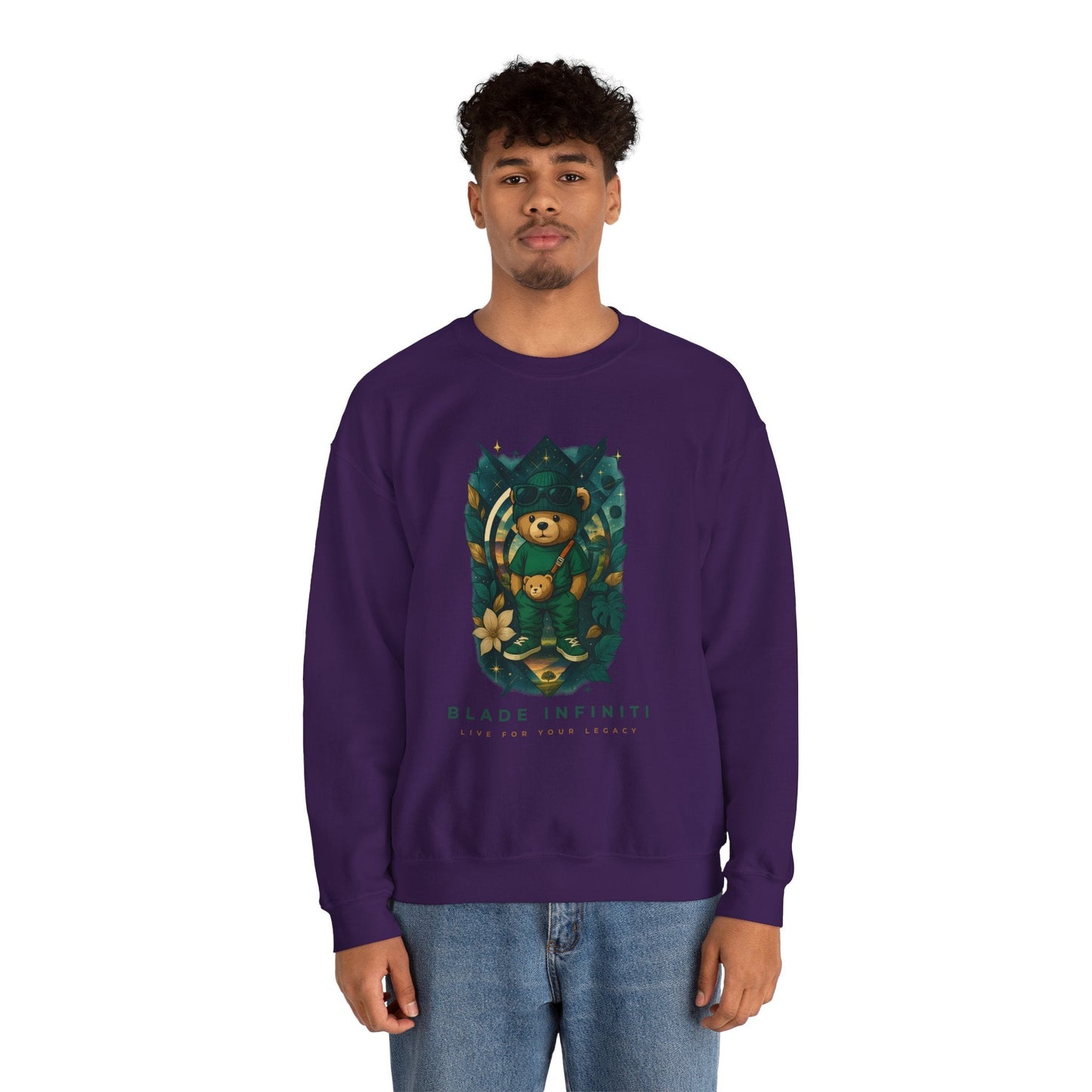 Galactic Teddy Bear V1 Unisex Crewneck Sweater
