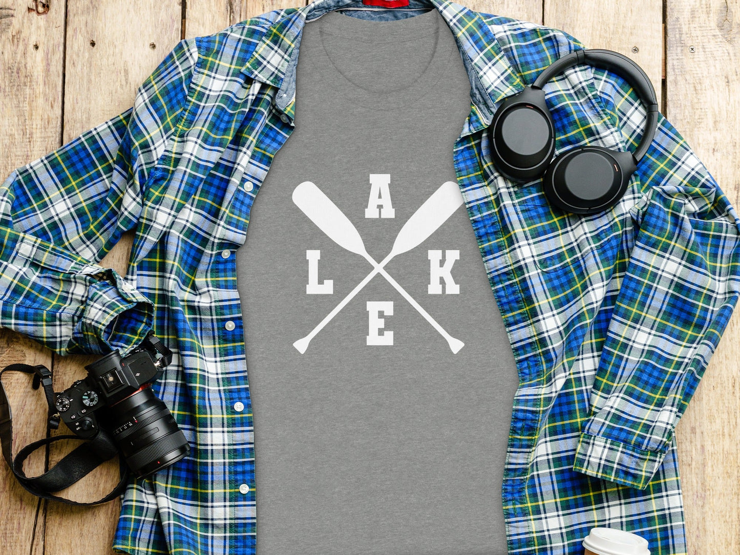 A Lake With Paddle Outdoors Adventure Summer Vacation T-Shirt