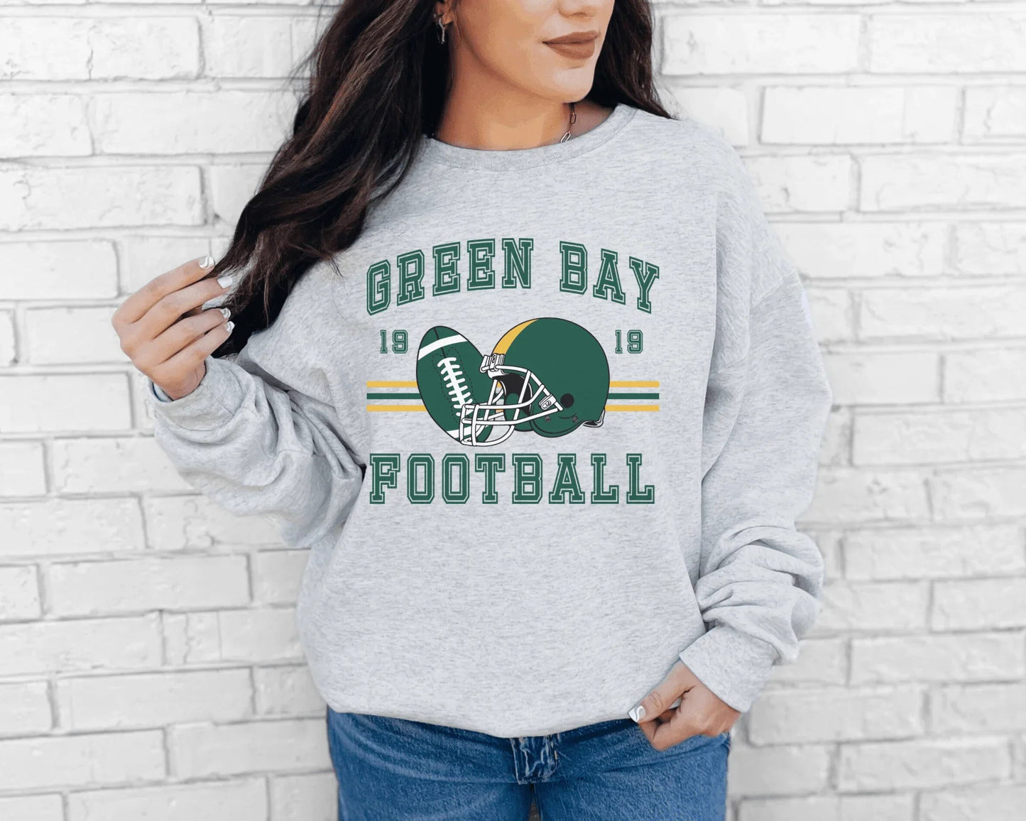 Vintage Inspired Football Crewneck Sweatshirt