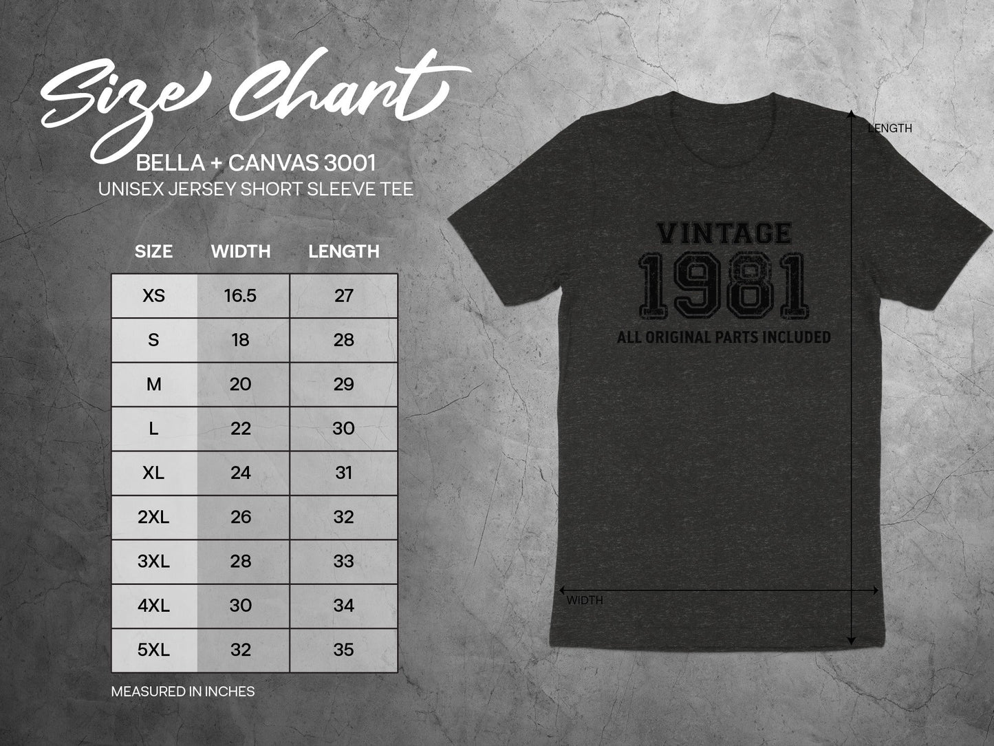 Vintage Style 1981 All Original Parts Included T-Shirt
