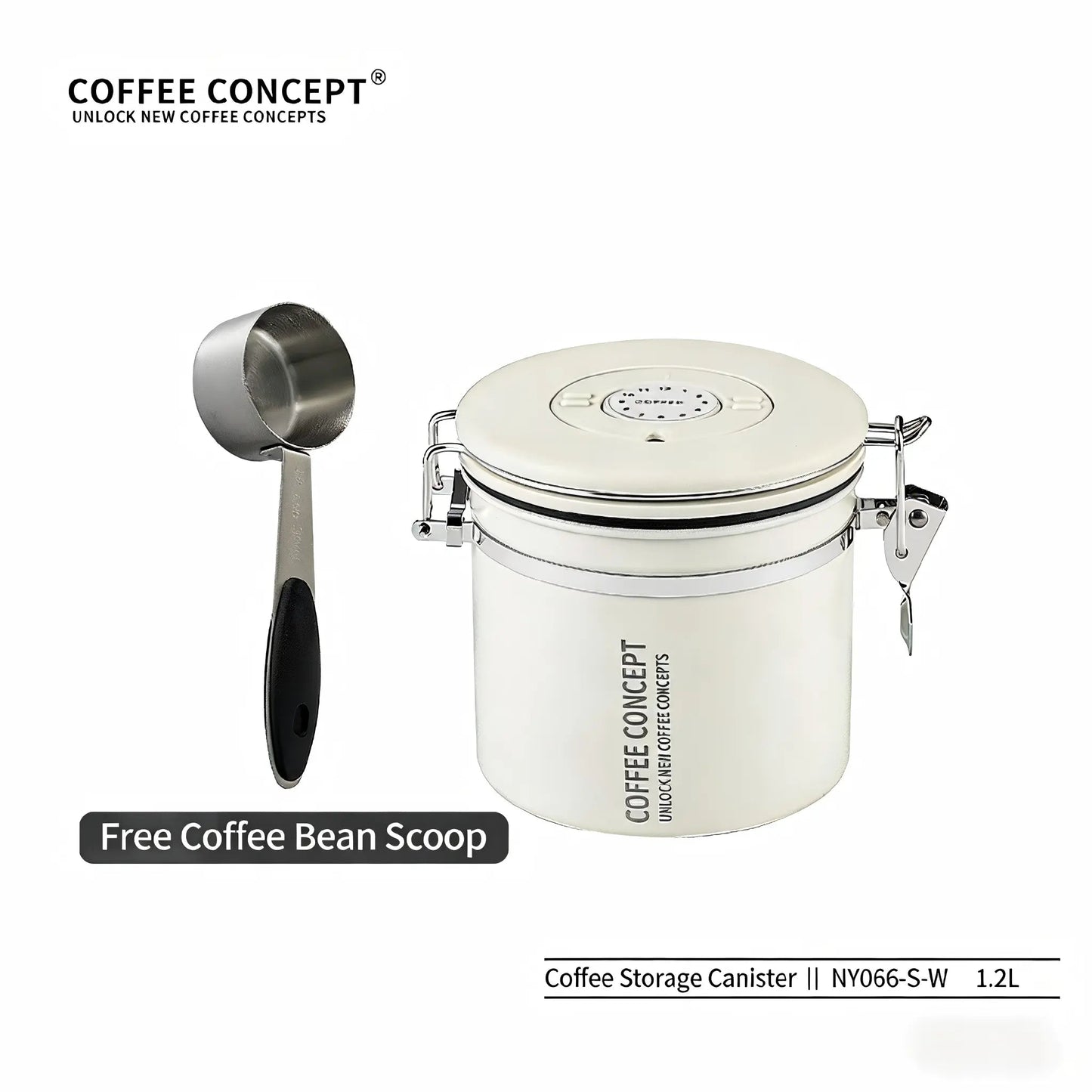 Best Airtight Coffee Canister for Fresh Beans - Vacuum Seal One-Way Valve 1.2L/1.5L Under $12