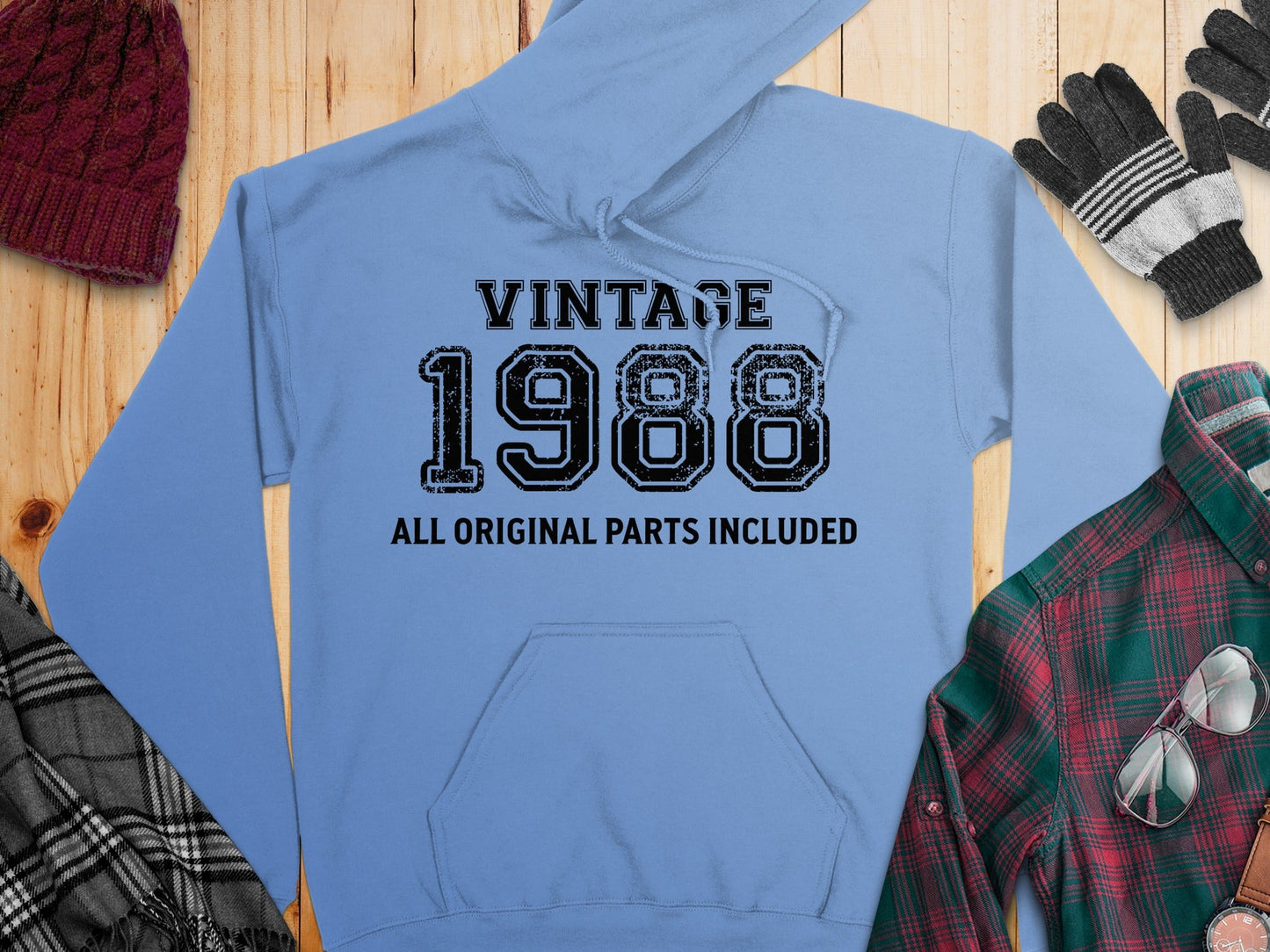 Vintage 1988 All Original Parts Included Design Hoodie