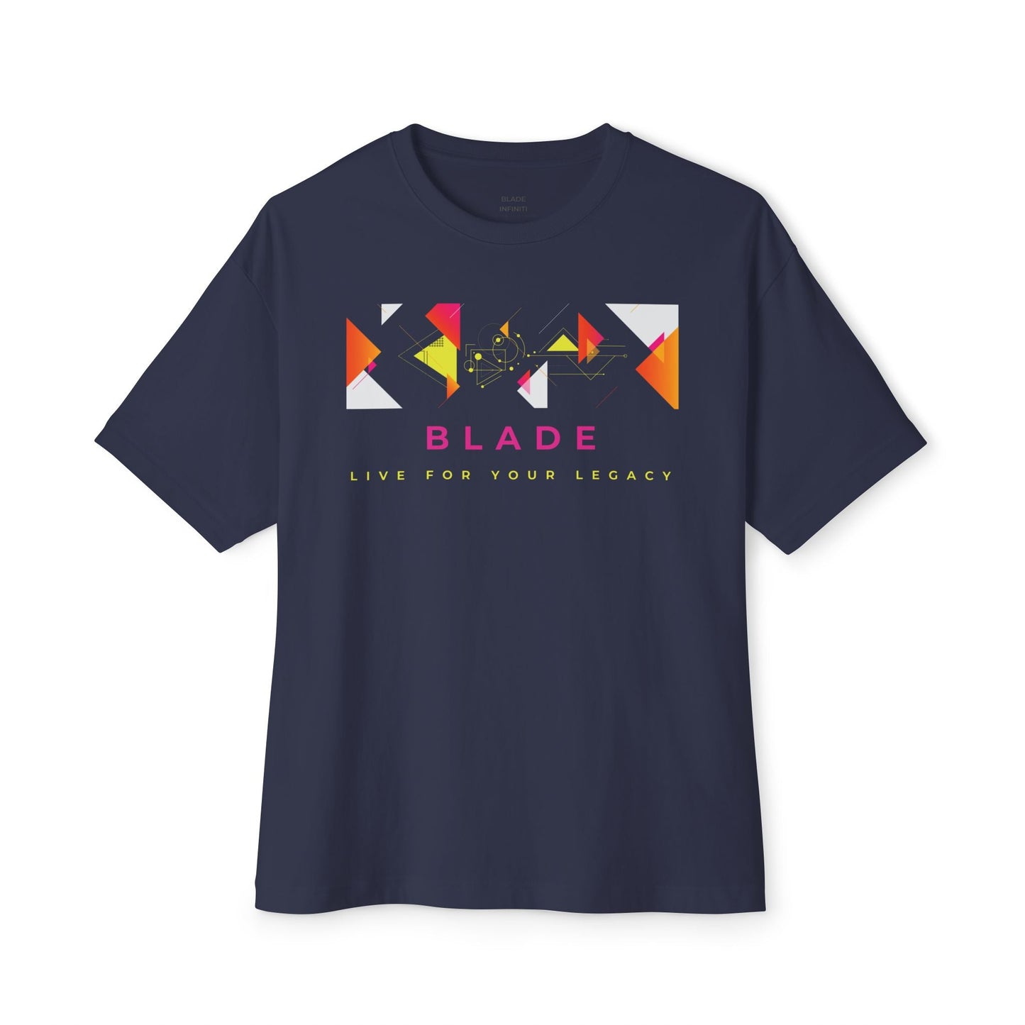 Geometric Odyssey Pink/Green Oversized Boxy T-Shirt