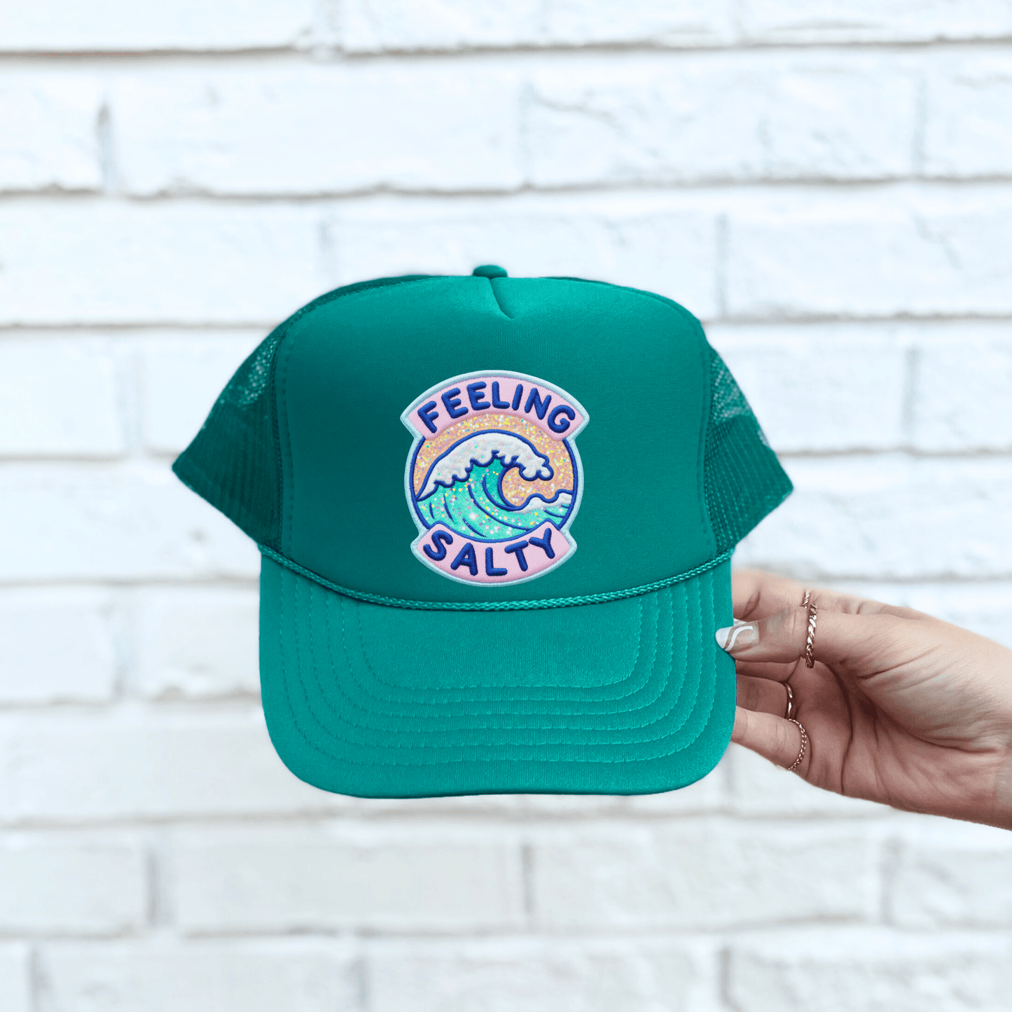 Feeling Salty Trucker Hat | Funny Summer Hat | Beach Hat | Coastal Style Cap | Vacation Trucker Hat | Salty Hat for Her