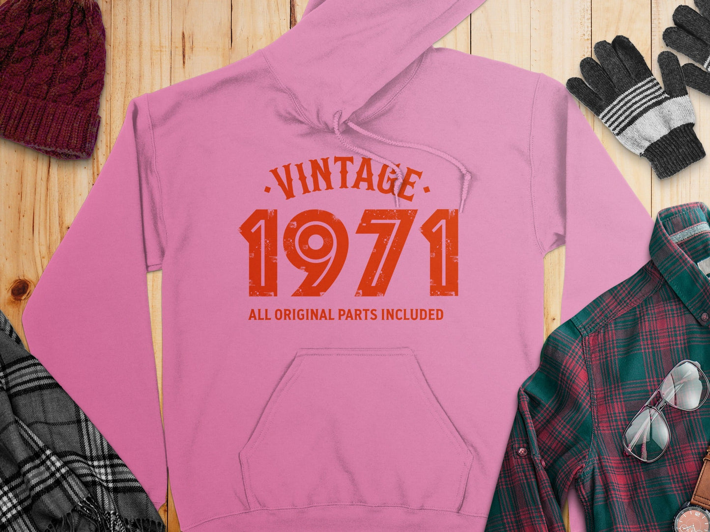 Vintage All Original Parts Included 1971 Birthday Hoodie