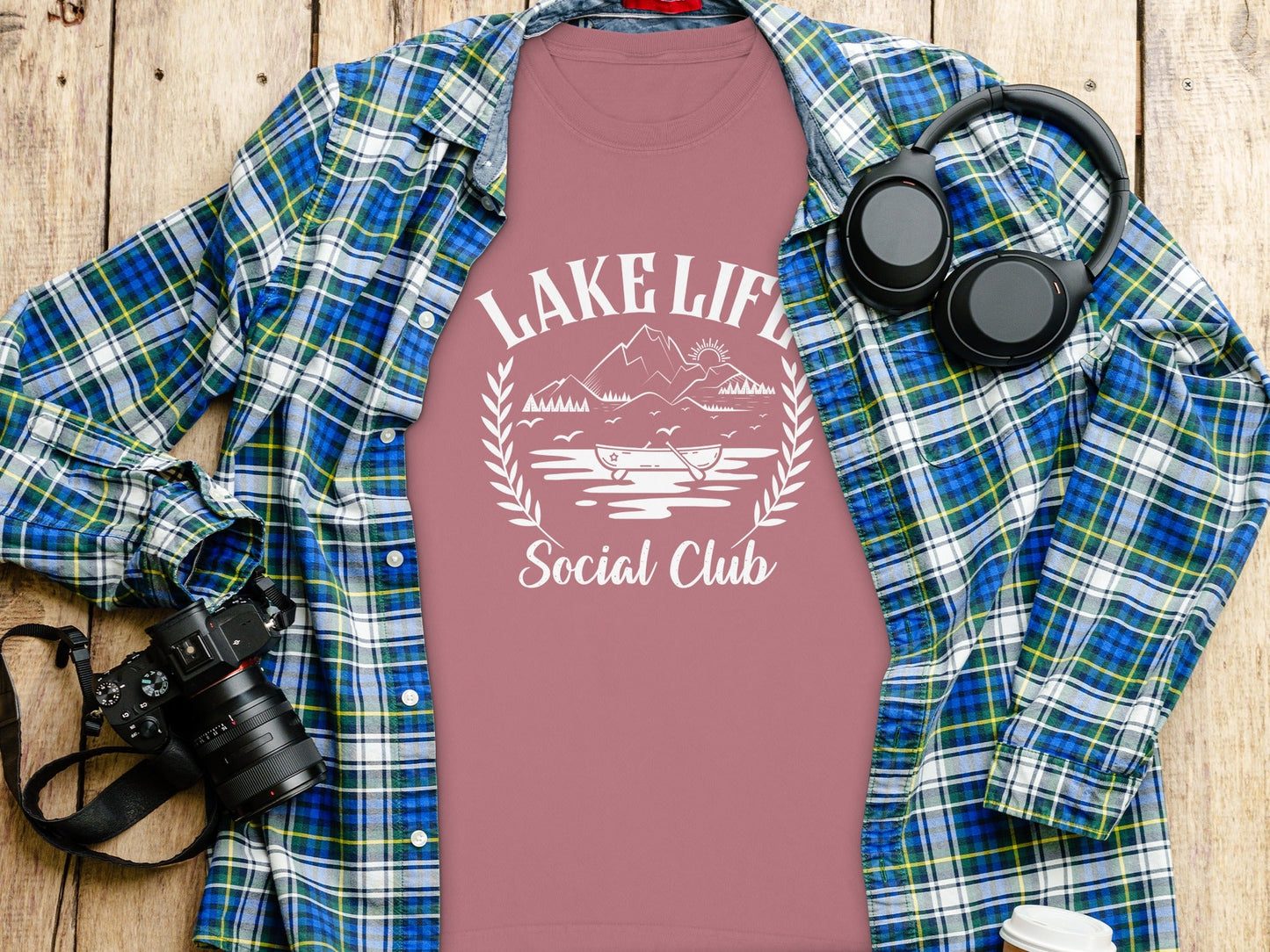 Lake Life Social Club Outdoors Activity Graphic Long Sleeve T-Shirt