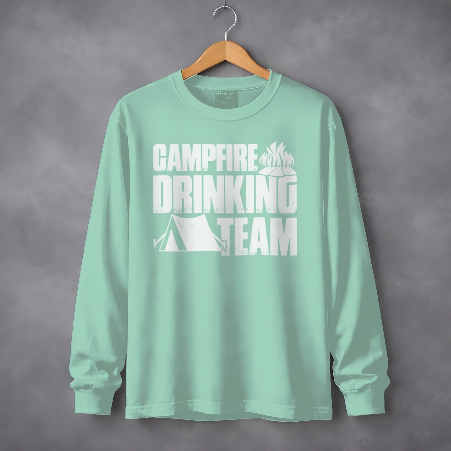 Campfire Drinking Team Graphic Design Great Gift Long Sleeve T-Shirt