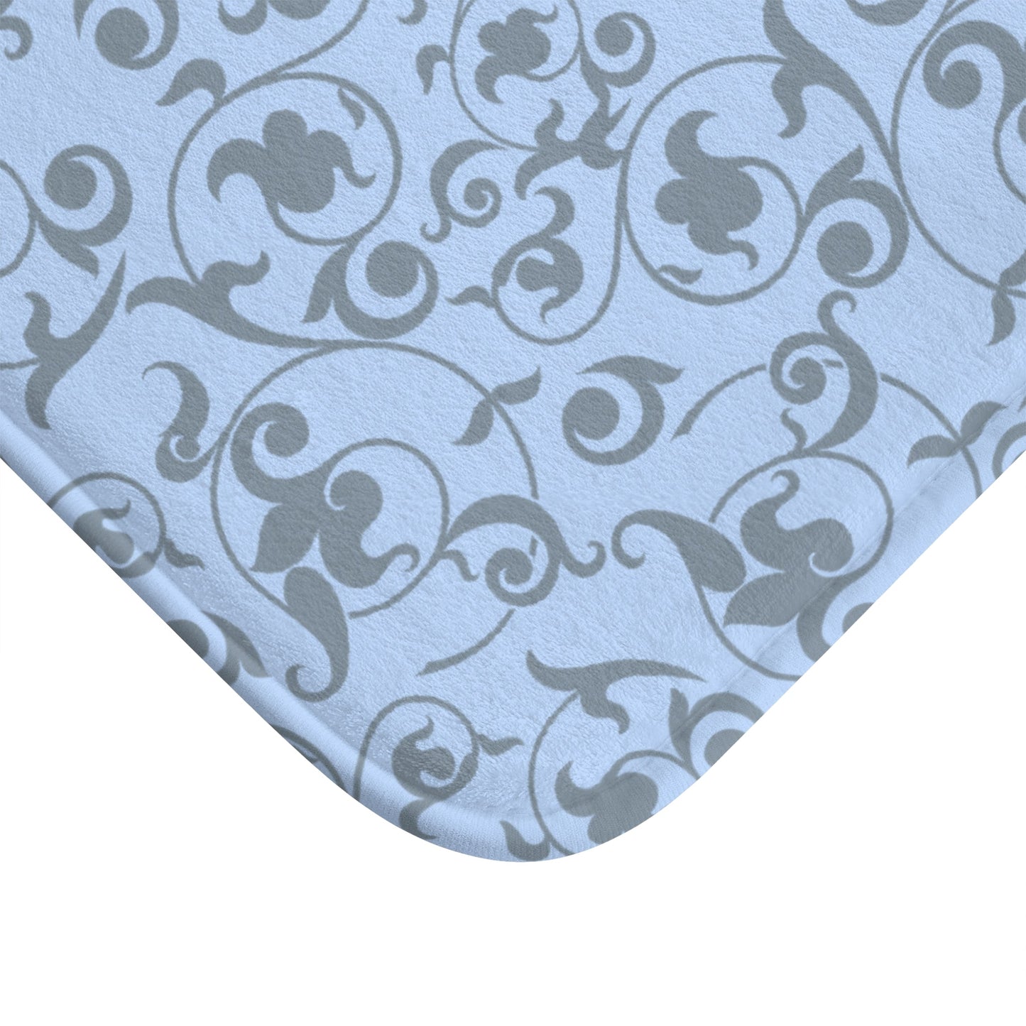 Le Bain French Blue Floral Bath Mat | Elegant French Bathroom Decor