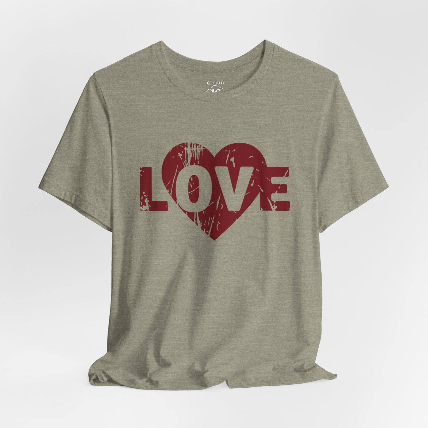 Love T-Shirt - Vintage Distressed Heart Graphic Tee - Romantic Couples Shirt